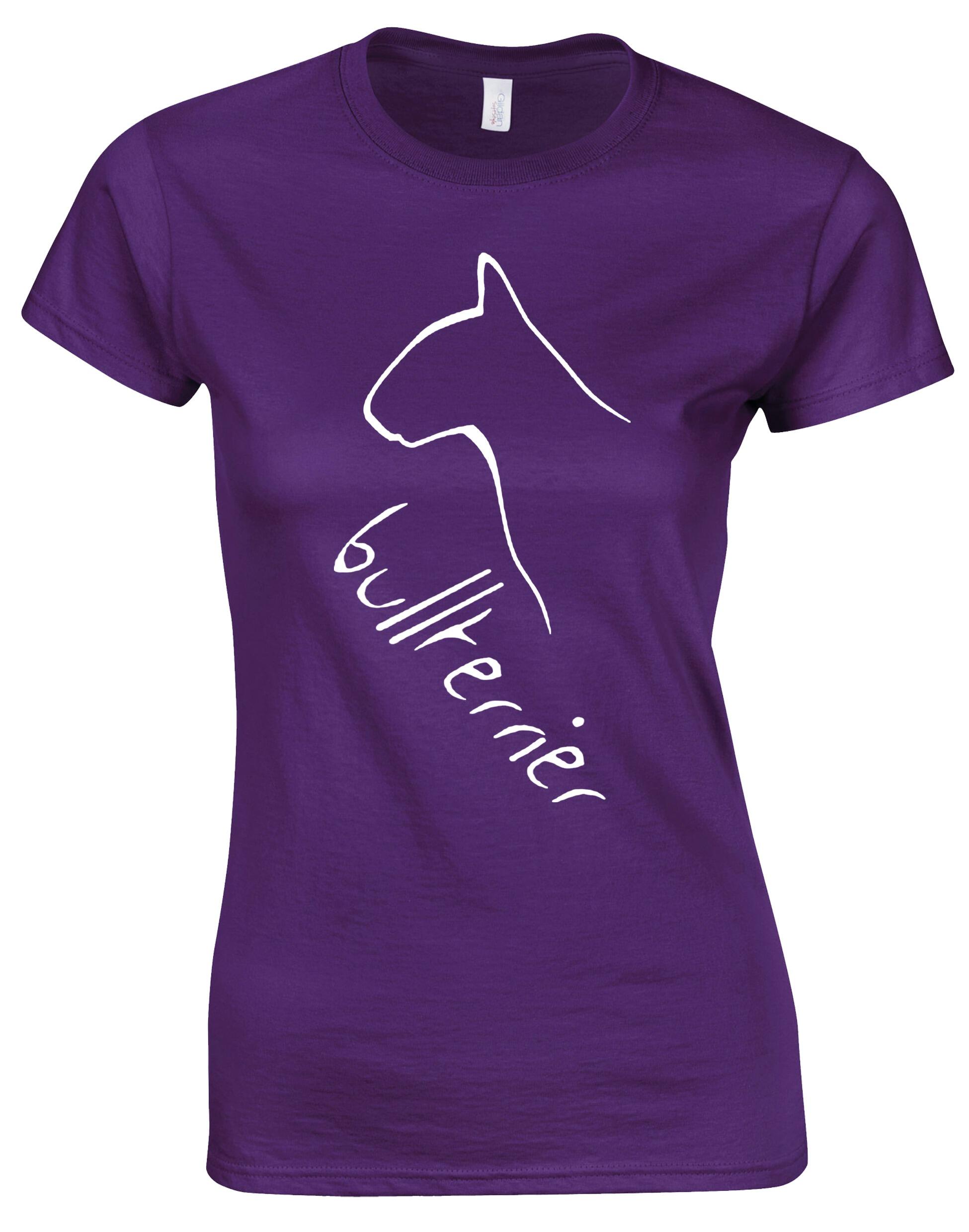 Female Roundneck T-shirt with Bullterrier Dog Breed Design – Style for Every Dog Lover
