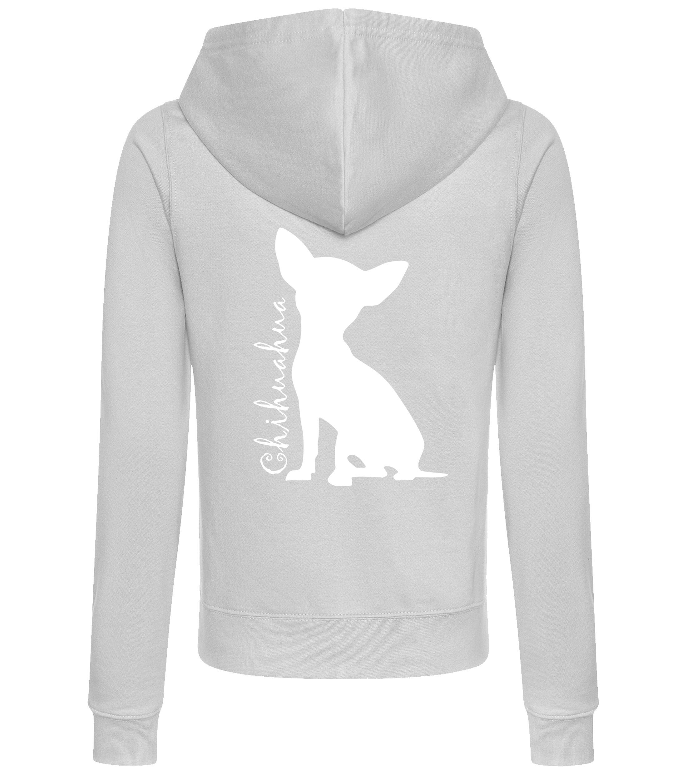 Chihuahua Silhouette Women’s Zipped Hoodie – Cozy, Stylish, and Perfect for Chihuahua Lovers