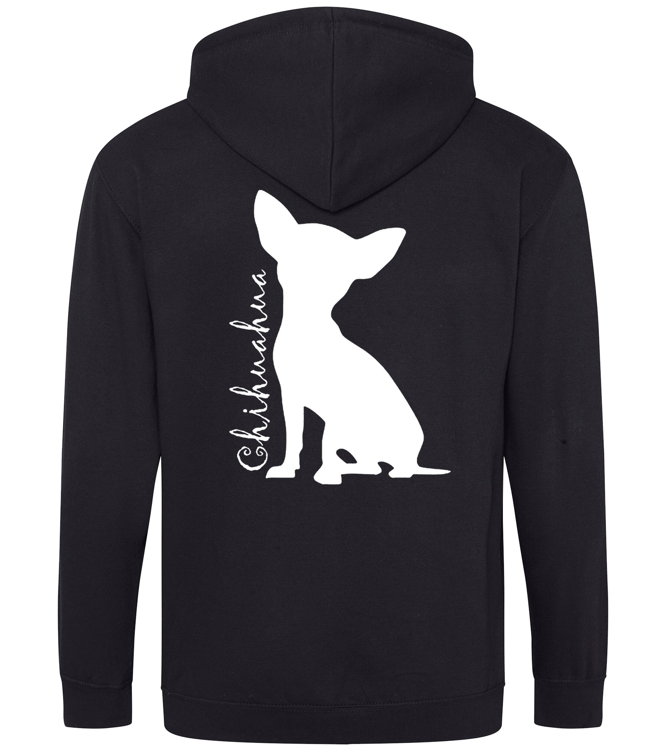 Chihuahua Silhouette Zipped Hoodie – Comfort, Style, and Chihuahua Pride