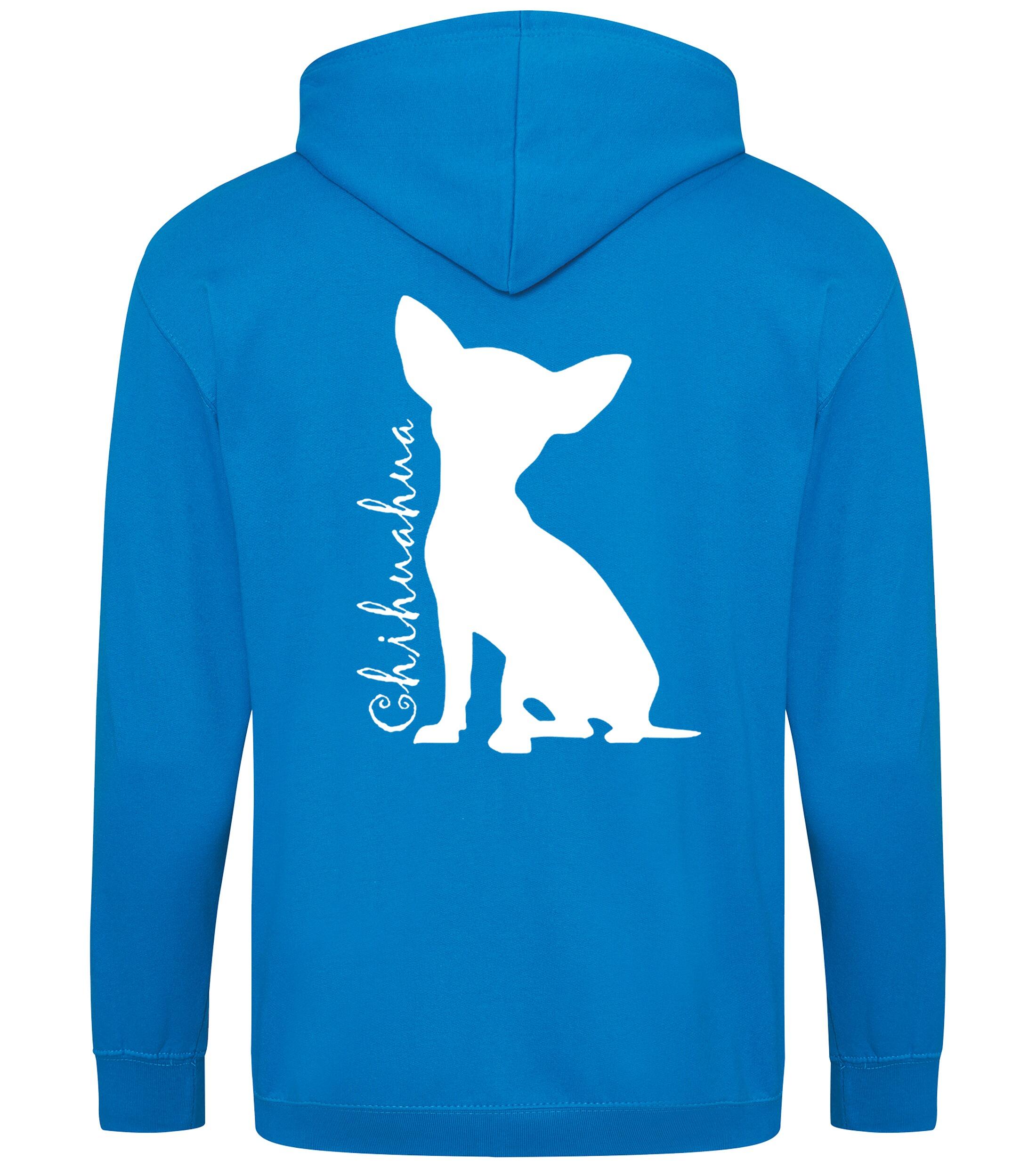 Chihuahua Silhouette Zipped Hoodie – Comfort, Style, and Chihuahua Pride