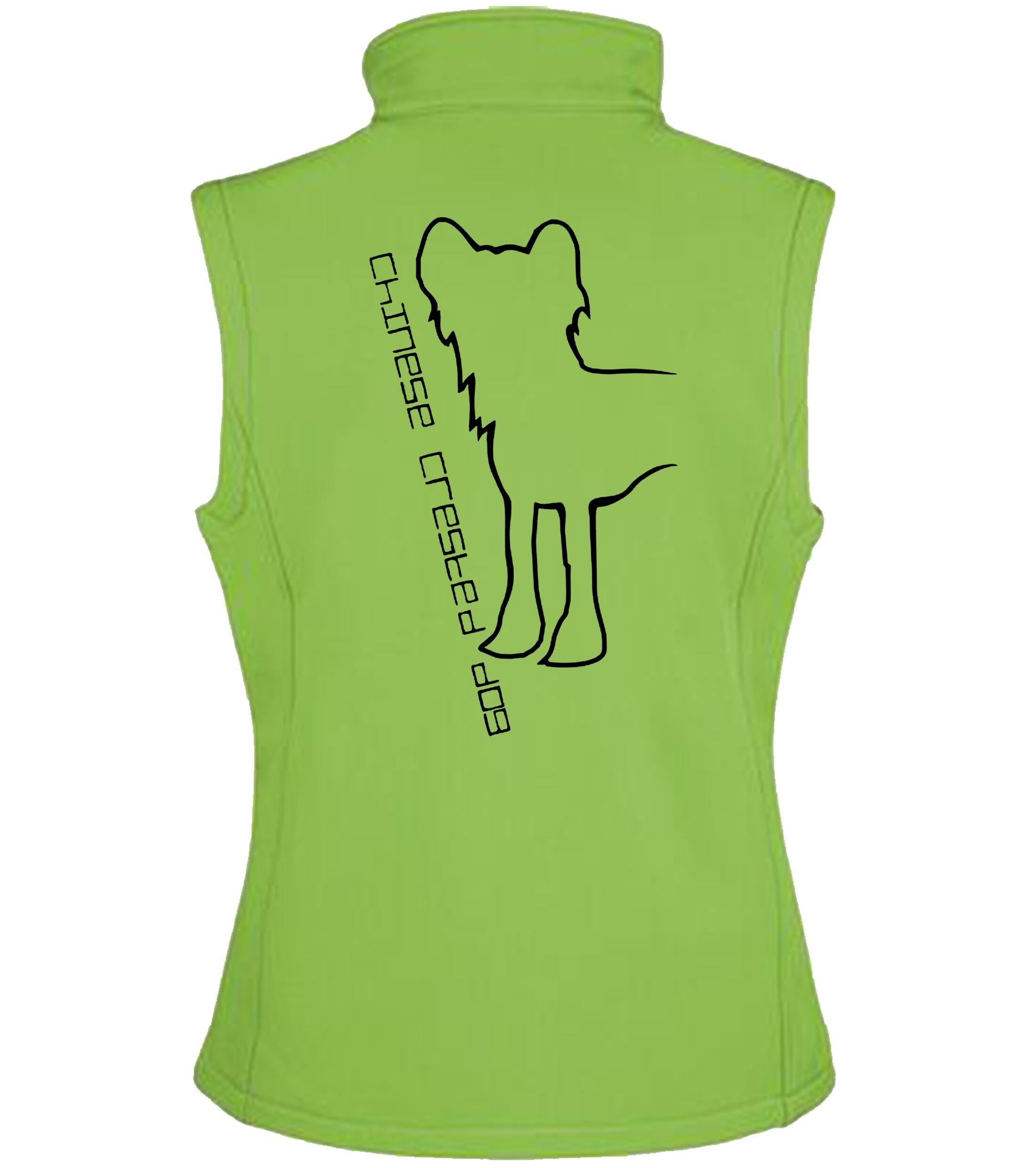 Chinese Crested Dog Breed Design Unisex Softshell Gilet – Style and Practicality for Breed Lovers