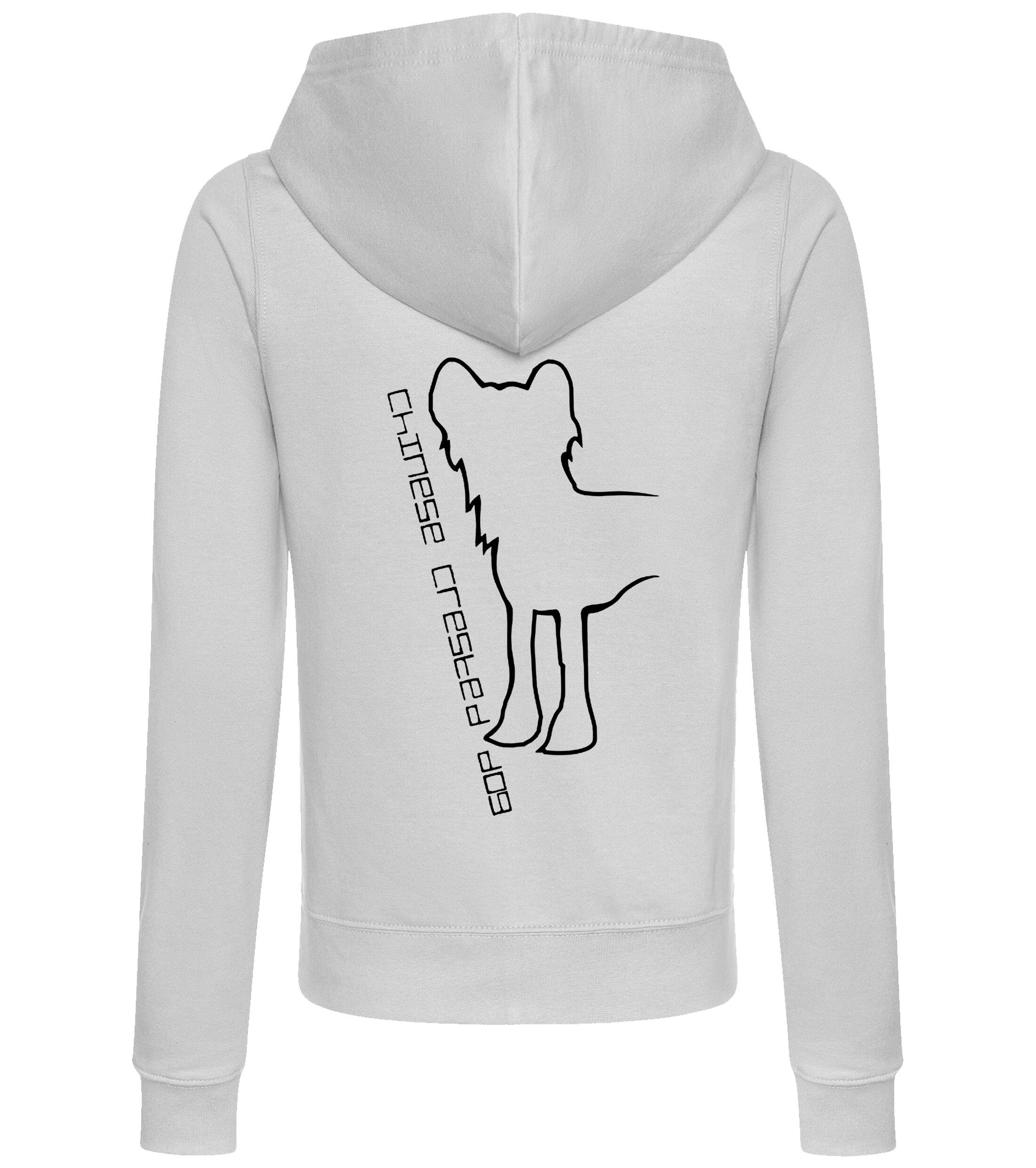 Chinese Crested Dog Breed Women’s Zipped Hoodie – Style, Comfort, and Breed Pride