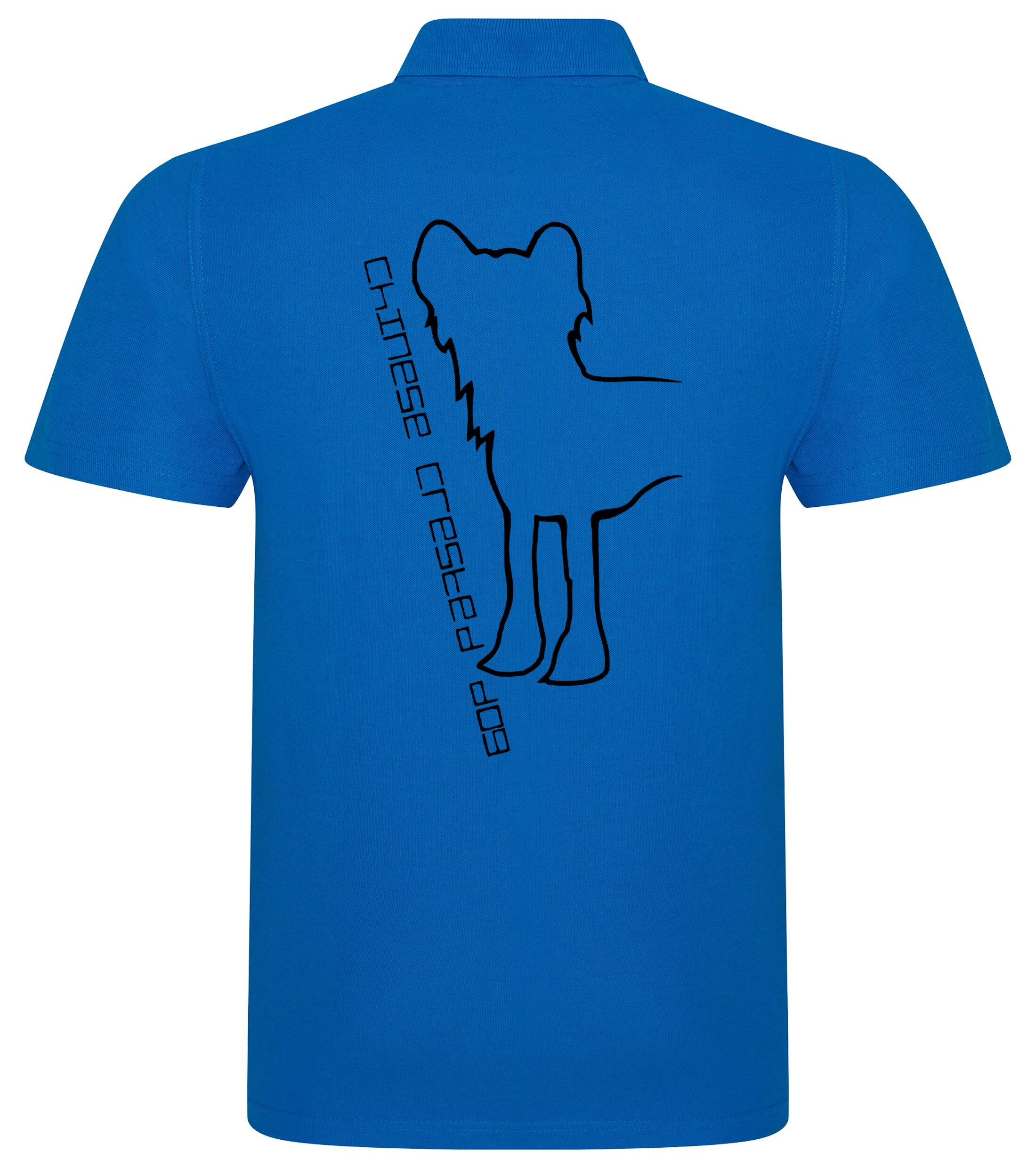 Unisex Cotton Polo with Chinese Crested Dog Breed Design – Style for Every Chinese Crested Enthusiast