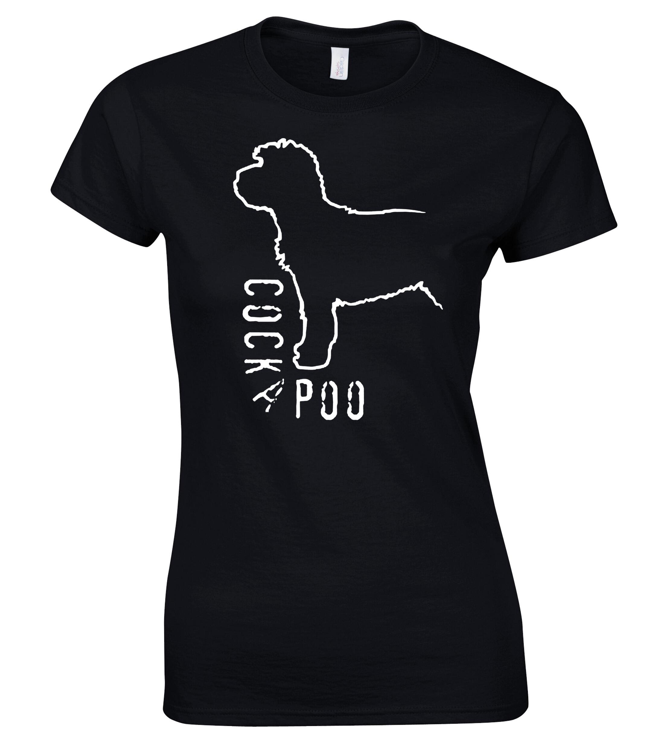 Female Roundneck T-shirt with Cockapoo Dog Breed Design – Perfect for Every Cockapoo Lover