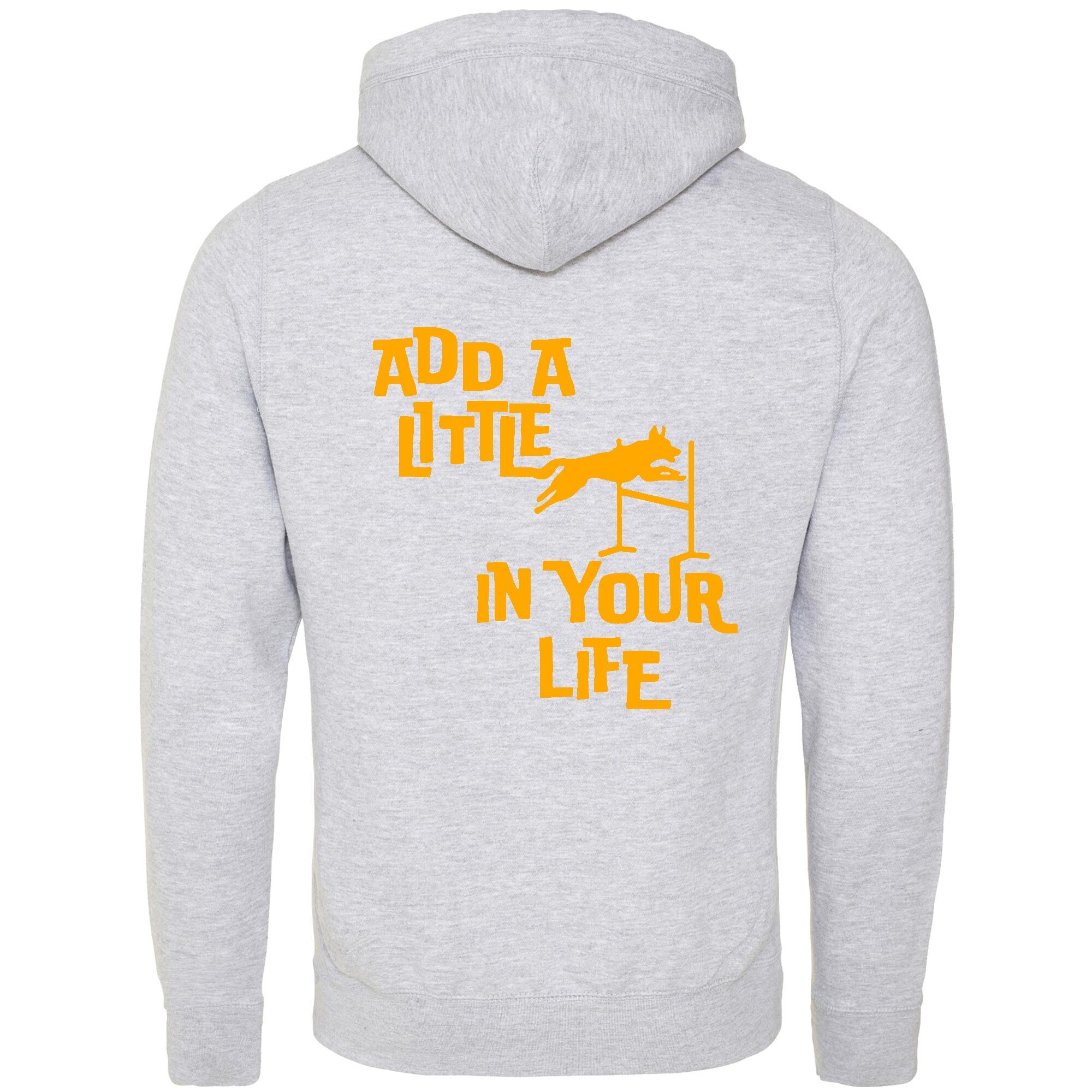 Cross Neck Hoodies with Add a Little Jump Orange Print - Agility Lifestyle Collection