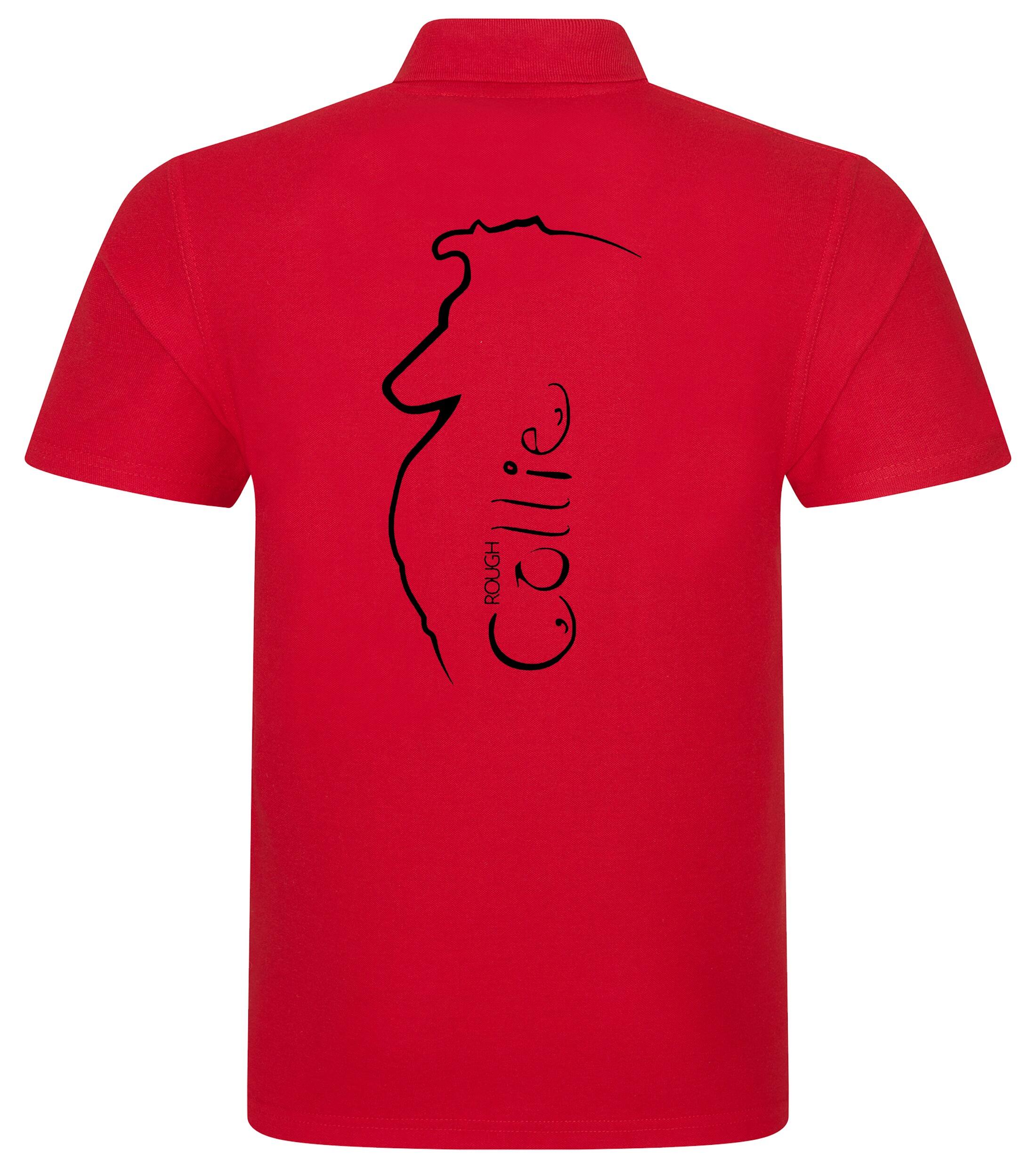 Unisex Cotton Polo with Collie (Rough) Dog Breed Design – Style for Every Rough Collie Enthusiast