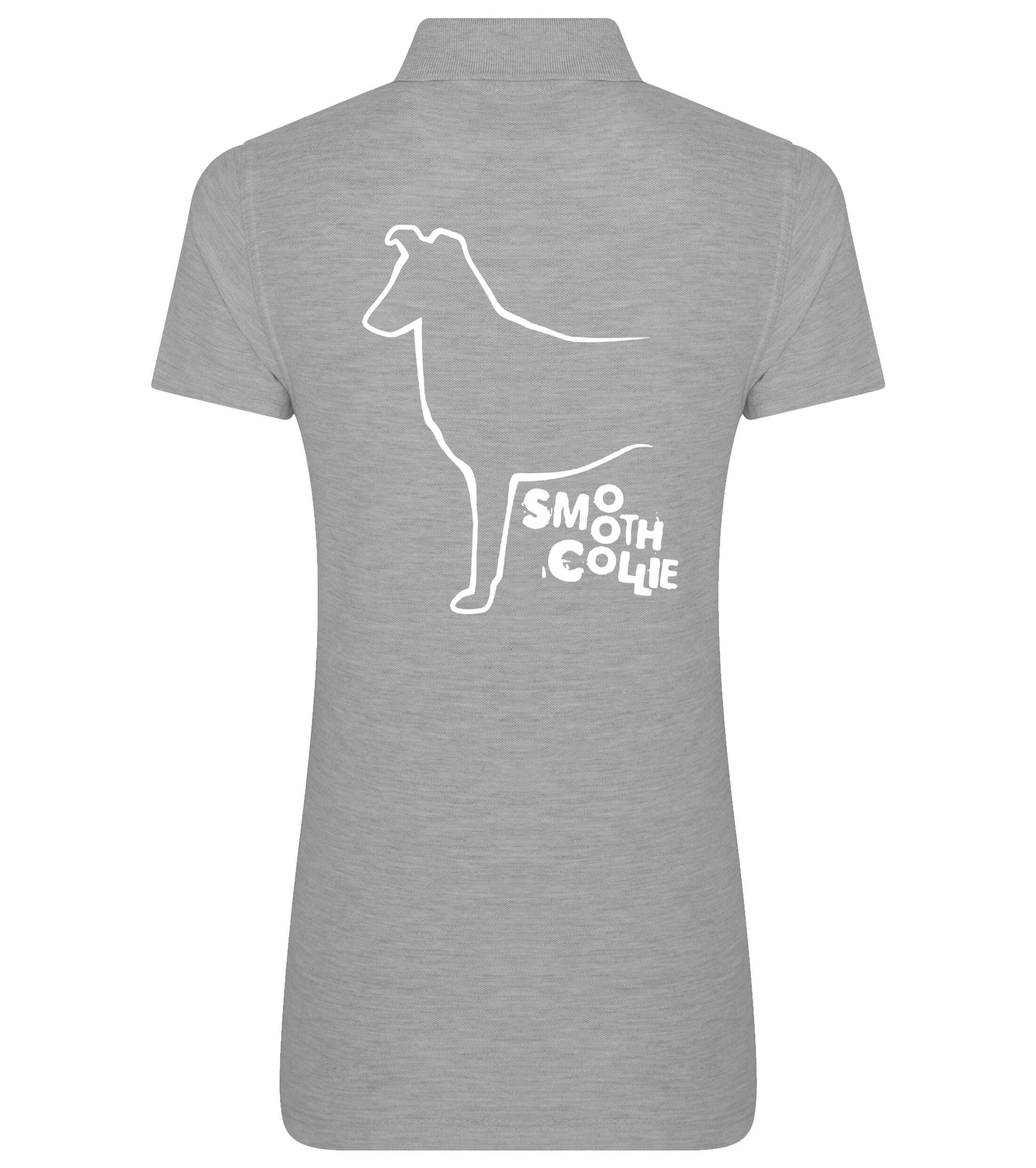 Women’s Cotton Polo with Collie (Smooth) Dog Breed Design – Stylish for Every Collie Enthusiast
