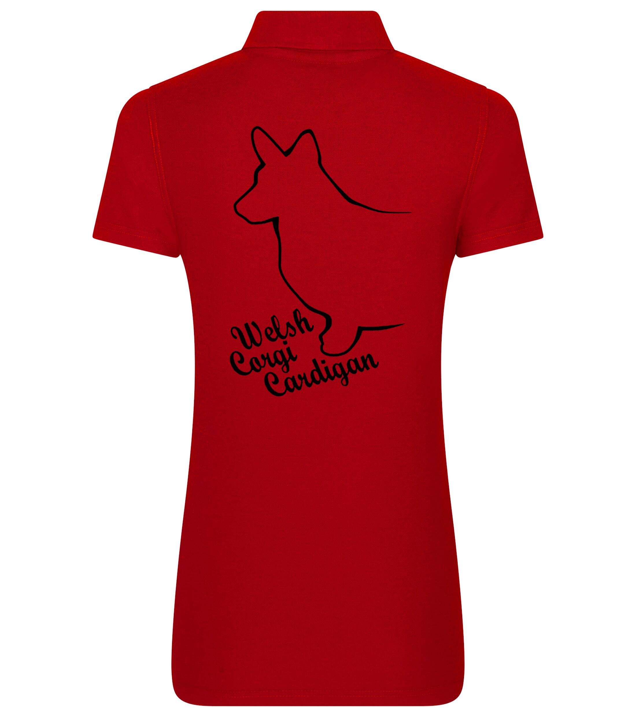 Women’s Cotton Polo with Corgi Cardigan (Welsh) Dog Breed Design – Comfort for all Corgi Enthusiast
