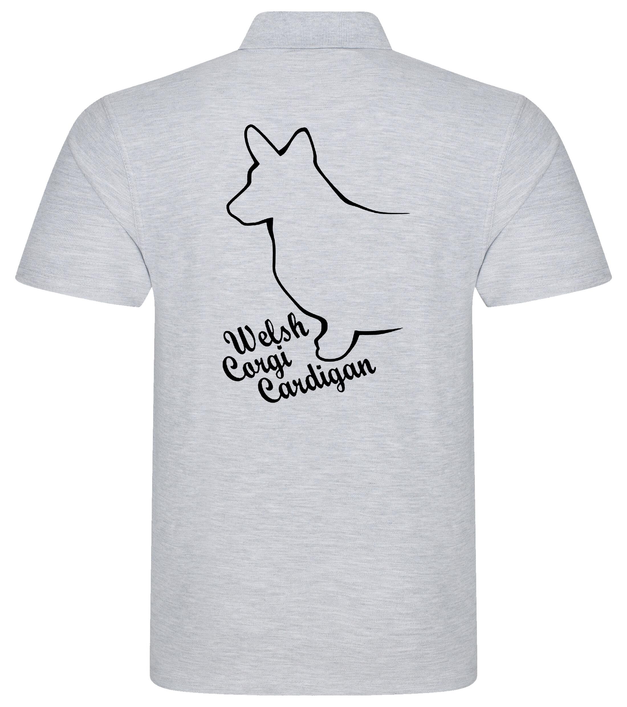 Unisex Cotton Polo with Corgi Cardigan (Welsh) Dog Breed Design – Style for Every Corgi Enthusiast