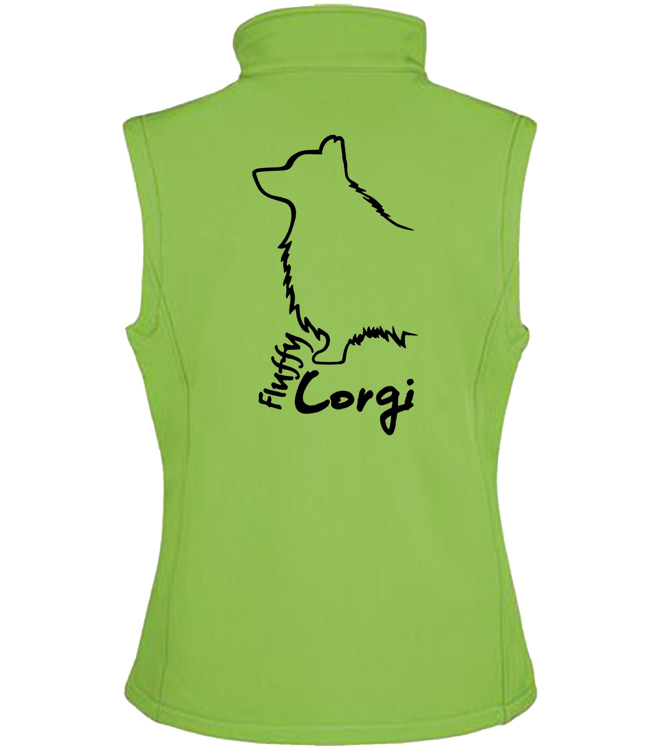 Women’s Corgi Fluffy Softshell Jacket – Stylish Comfort for Corgi Lovers