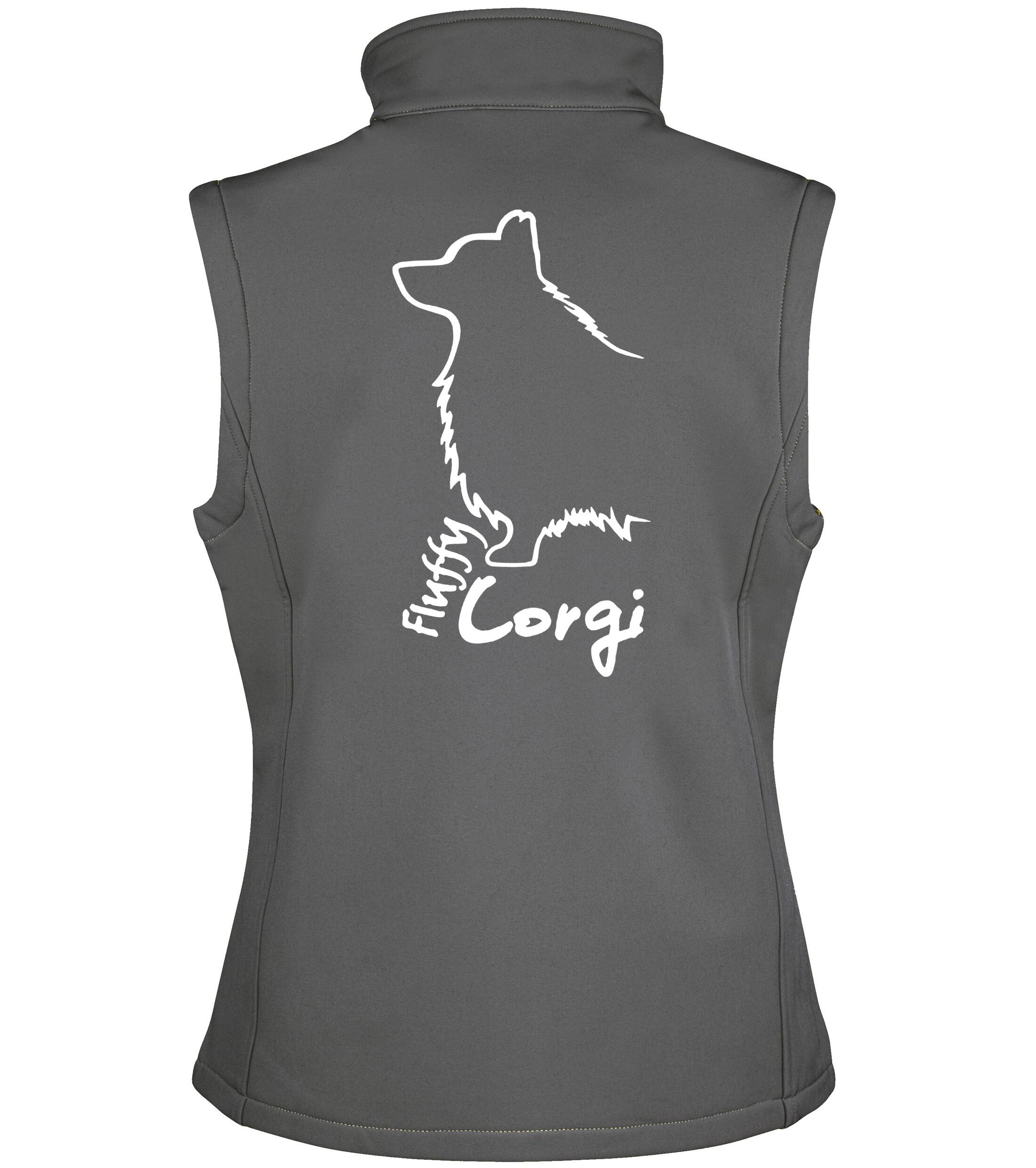 Corgi Fluffy Dog Breed Design Women’s Softshell Gilet – Style Meets Functionality