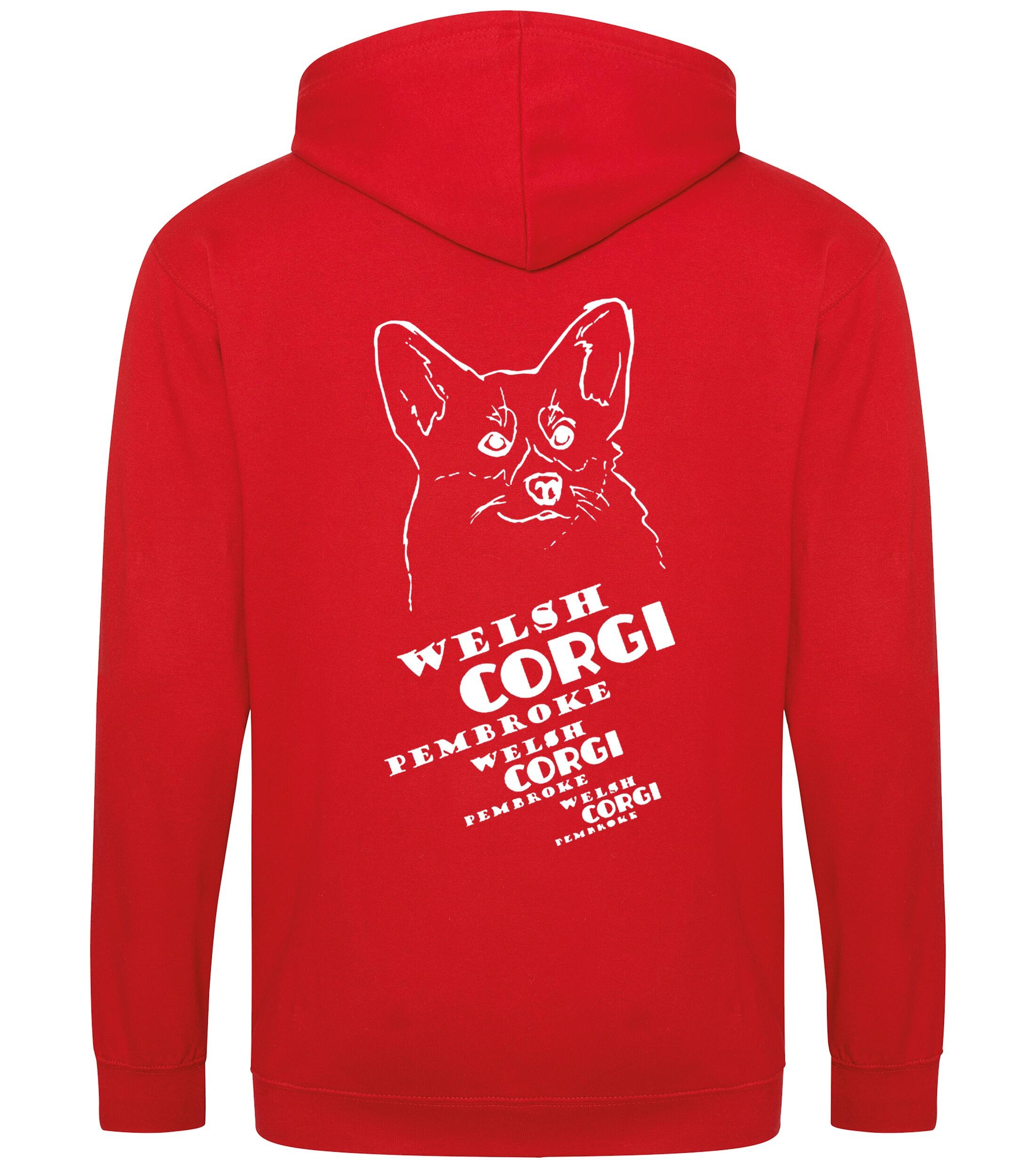 Corgi Pembroke (Face) Dog Breed Design Zipped Hoodie – Comfort, Style, and Corgi Pride