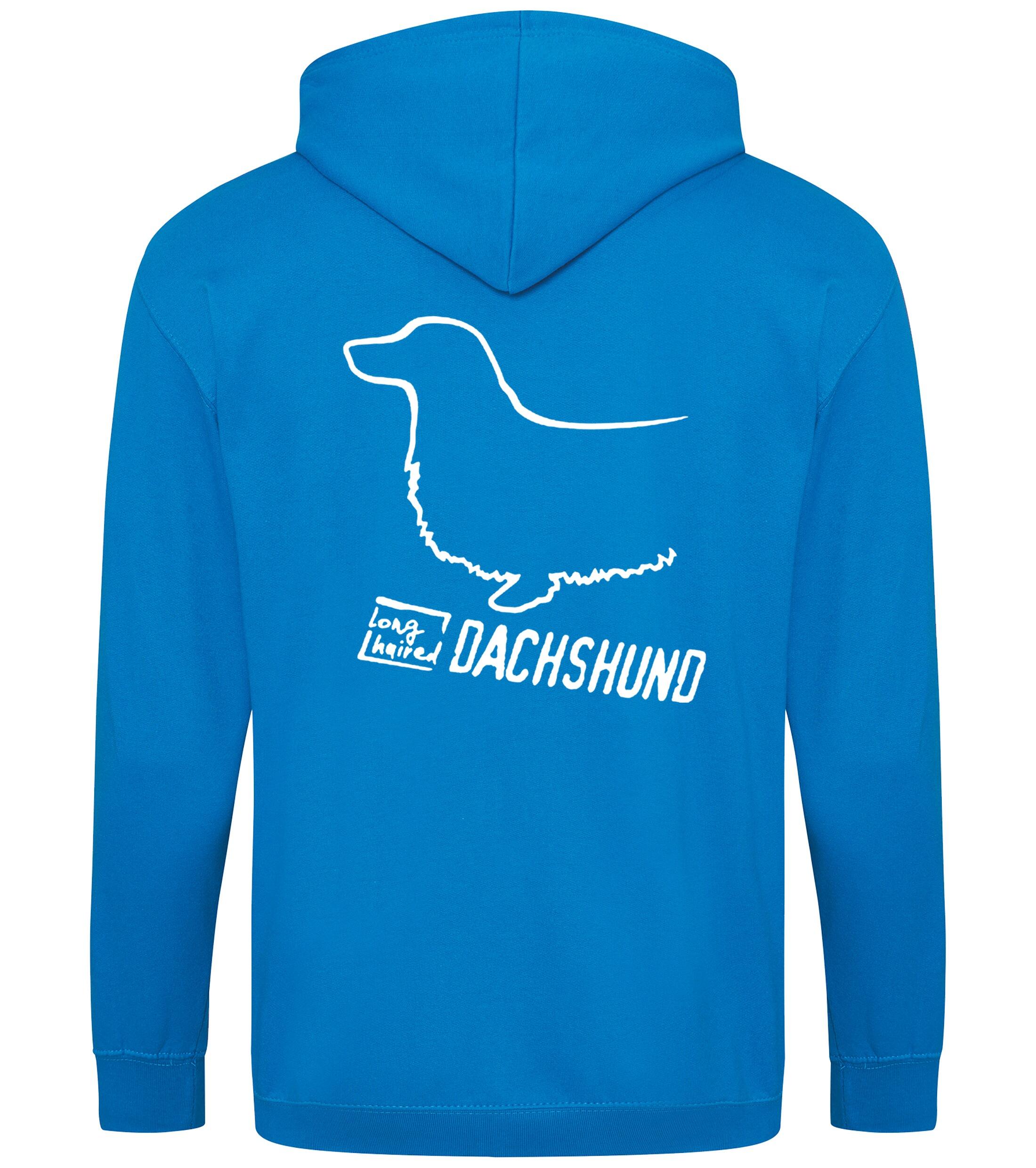 Dachshund (Longhaired) Dog Breed Design Zipped Hoodie – Comfort, Style, and Dachshund Pride