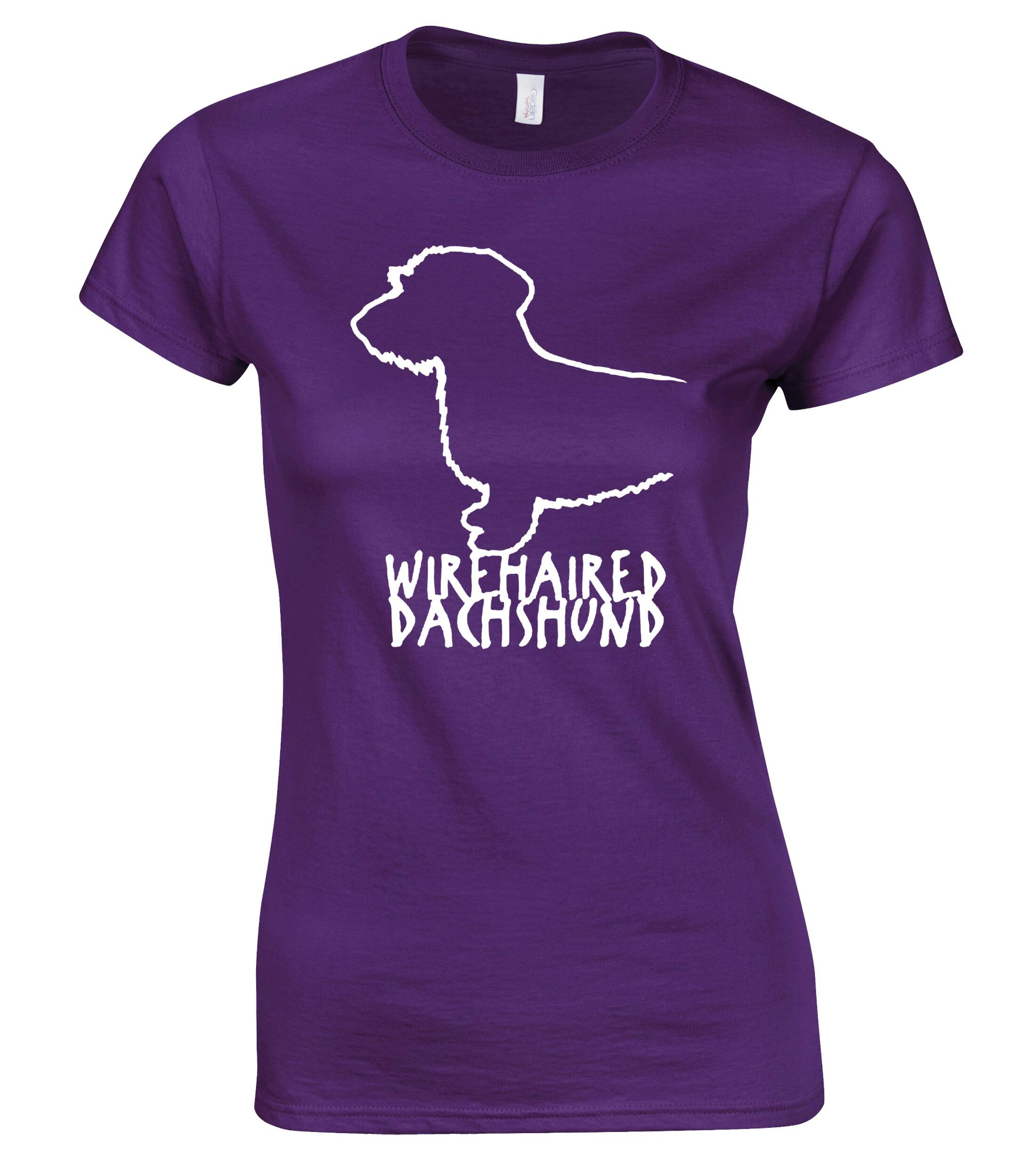 Dachshund (Wirehaired) Dog Breed Design Women’s Roundneck T-Shirt – Celebrate Your Love in Style