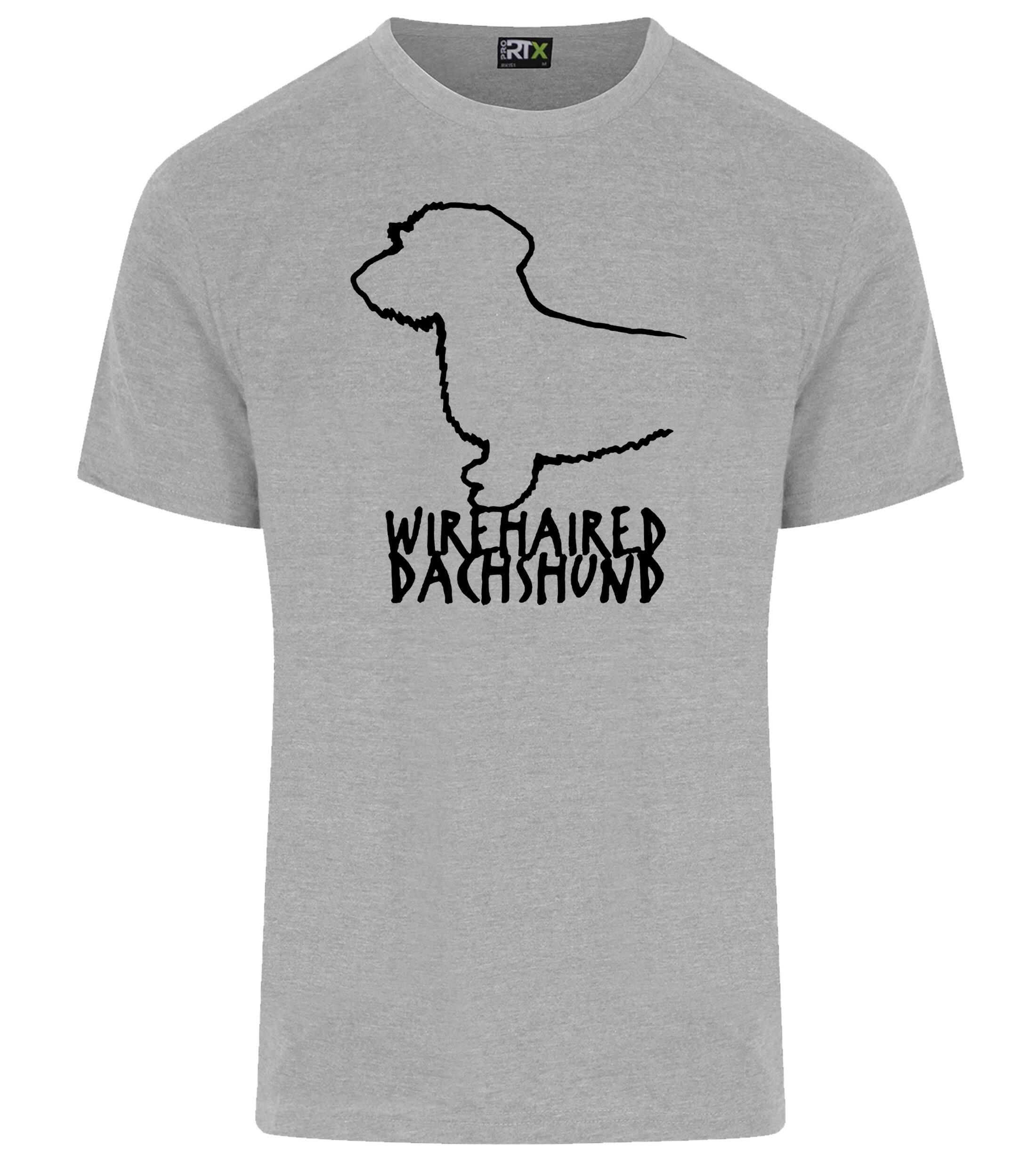 Dachshund (Wirehaired) Dog Breed Design Unisex Roundneck T-Shirt – Style for Dachshund Enthusiasts