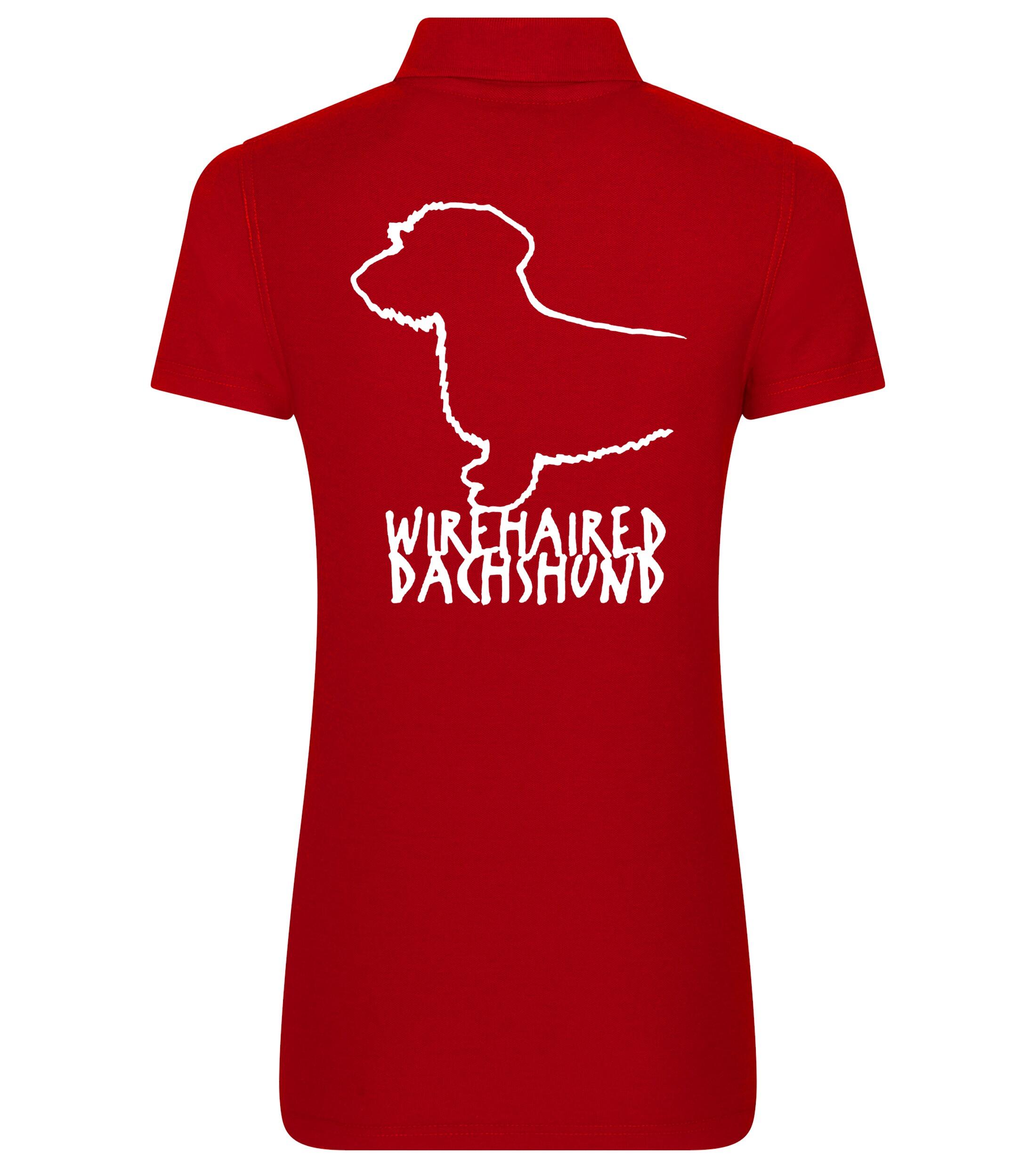 Dachshund (Wirehaired) Dog Breed Design Women’s Cotton Polo – Elegance for Dachshund Lovers