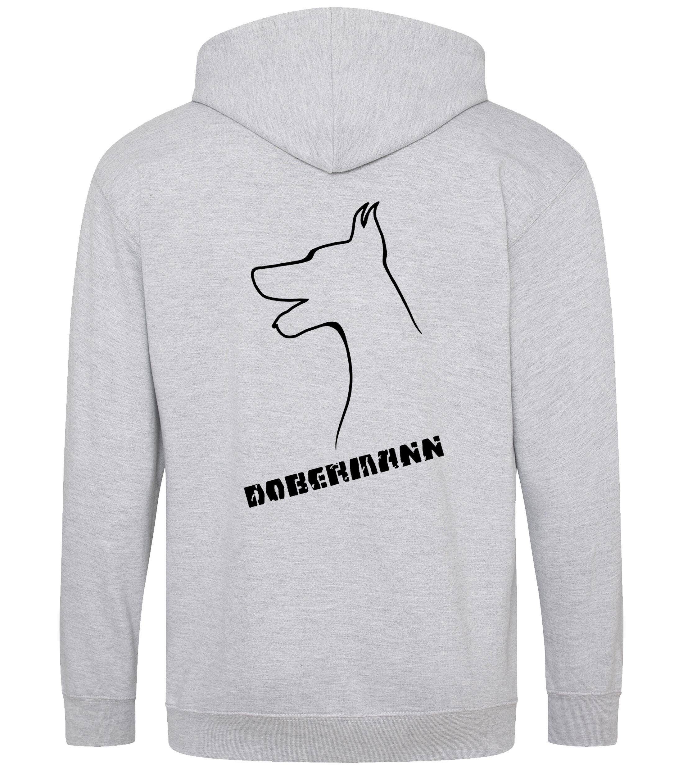 Dobermann (Head) Zipped Hoodie – Comfort, Style, and Dobermann Pride
