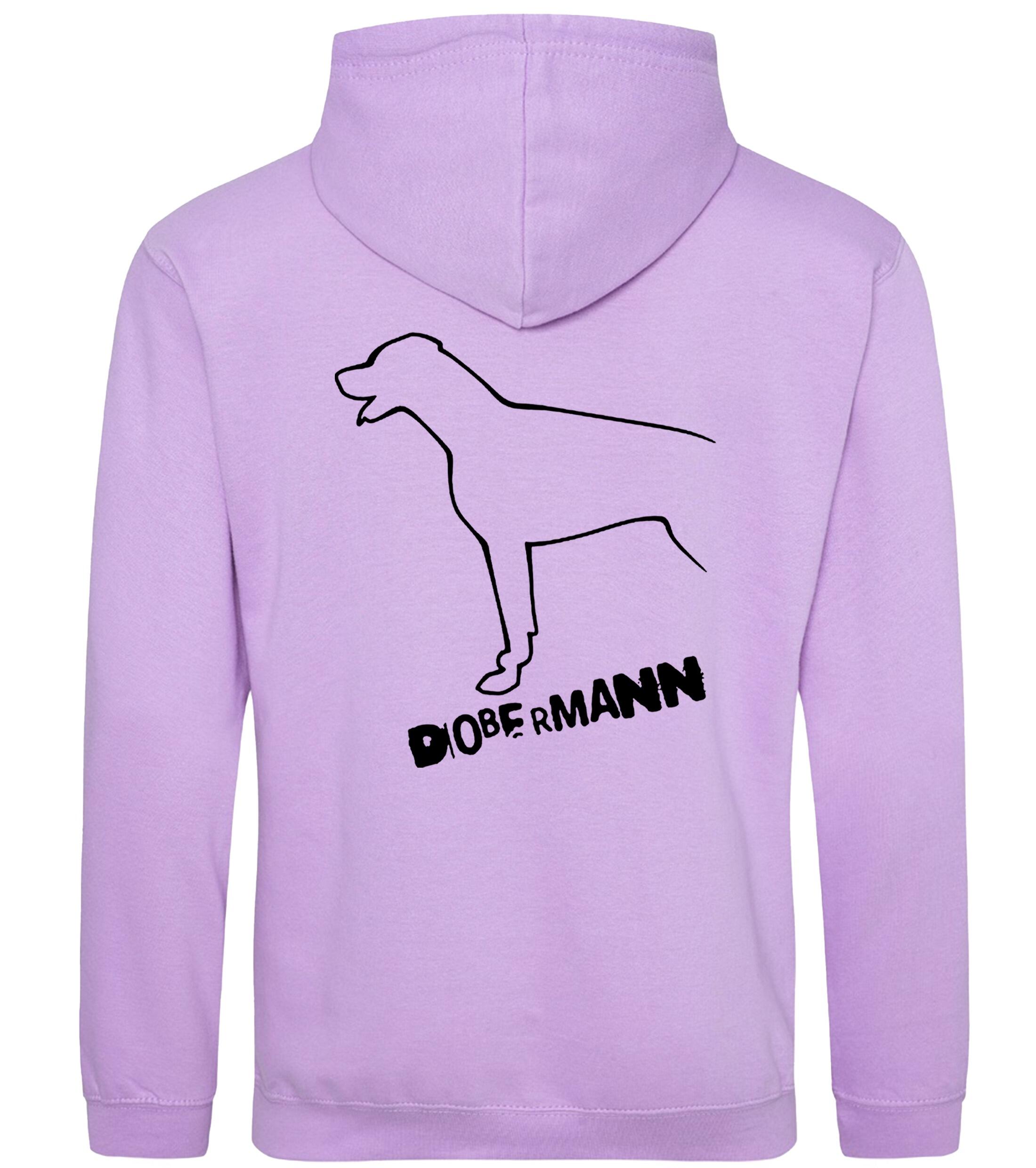 Dobermann (Outline) Design Pullover Hoodie – Stylish & Cozy for Dobermann Enthusiasts