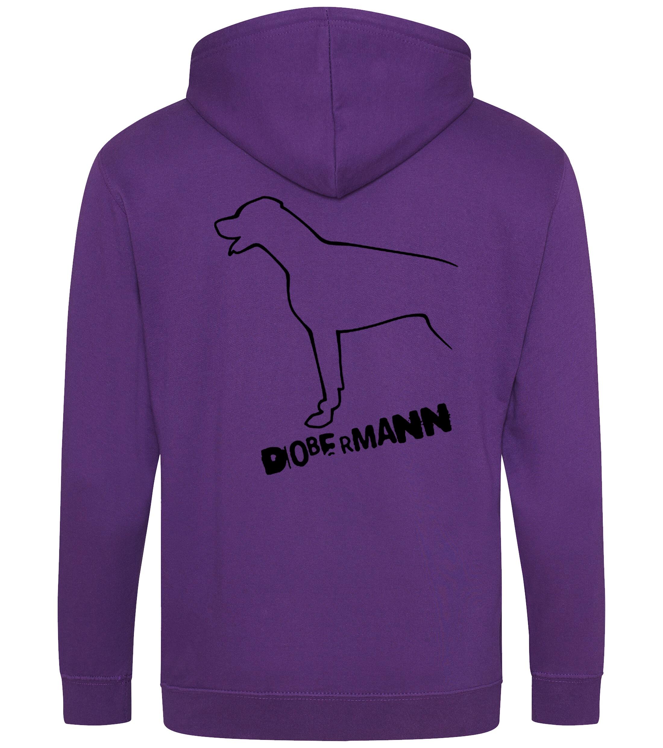 Dobermann (Outline) Zipped Hoodie – Comfort, Style, and Dobermann Pride