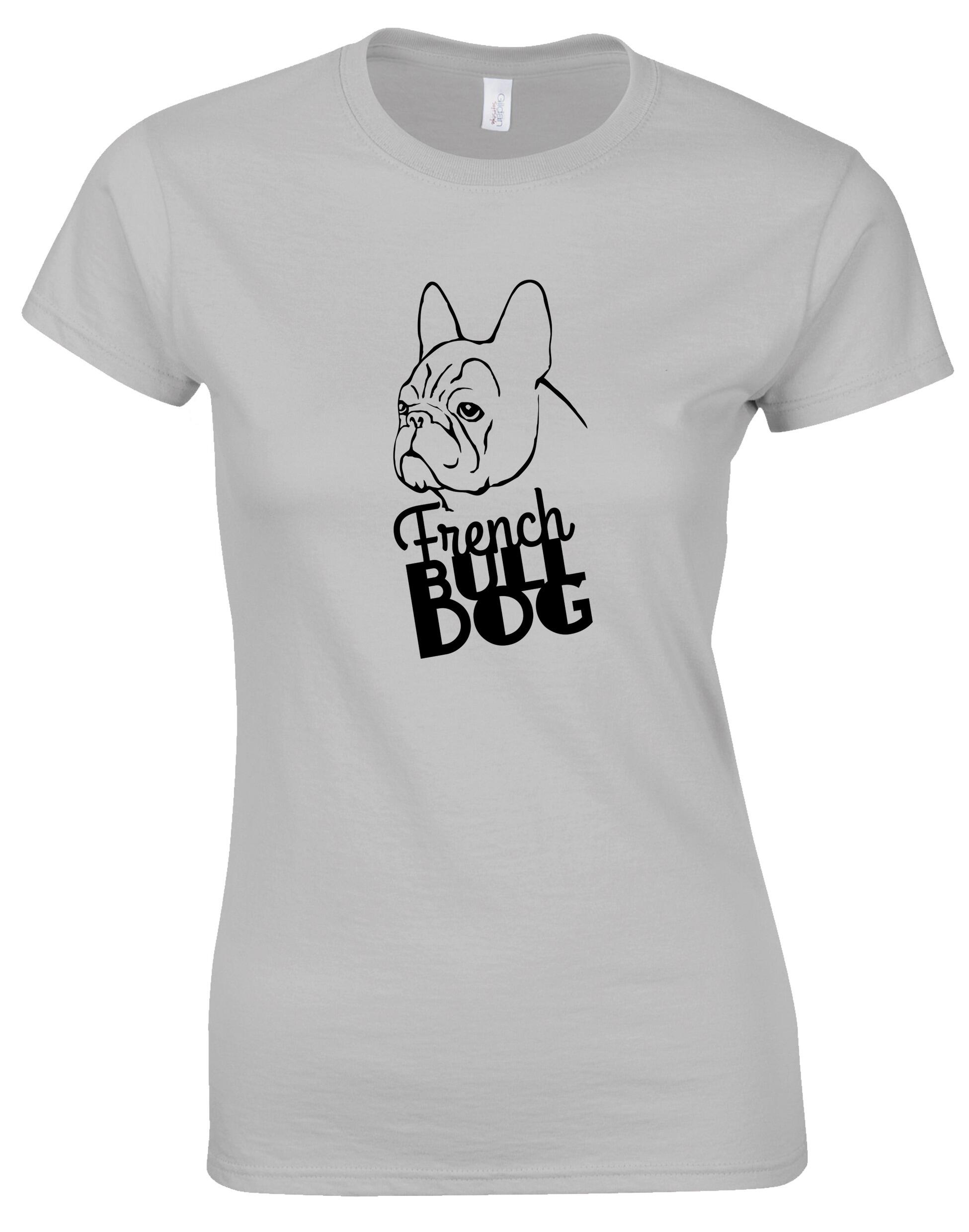 French Bulldog (Head) Female Roundneck T-shirt – Effortless Style for Bulldog Enthusiasts