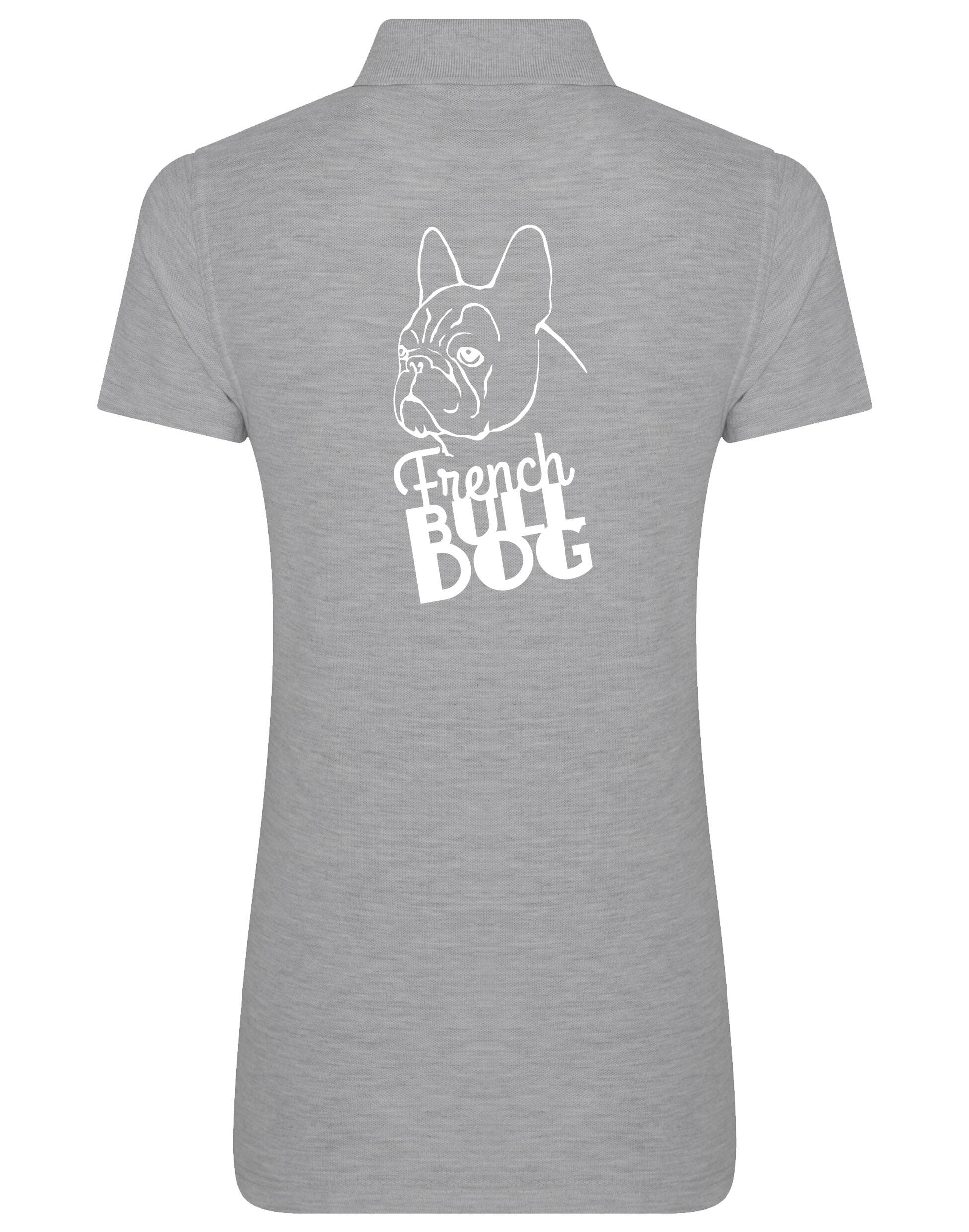 Women’s Cotton Polo with French Bulldog (Head) Design – Chic Style for Frenchie Fans