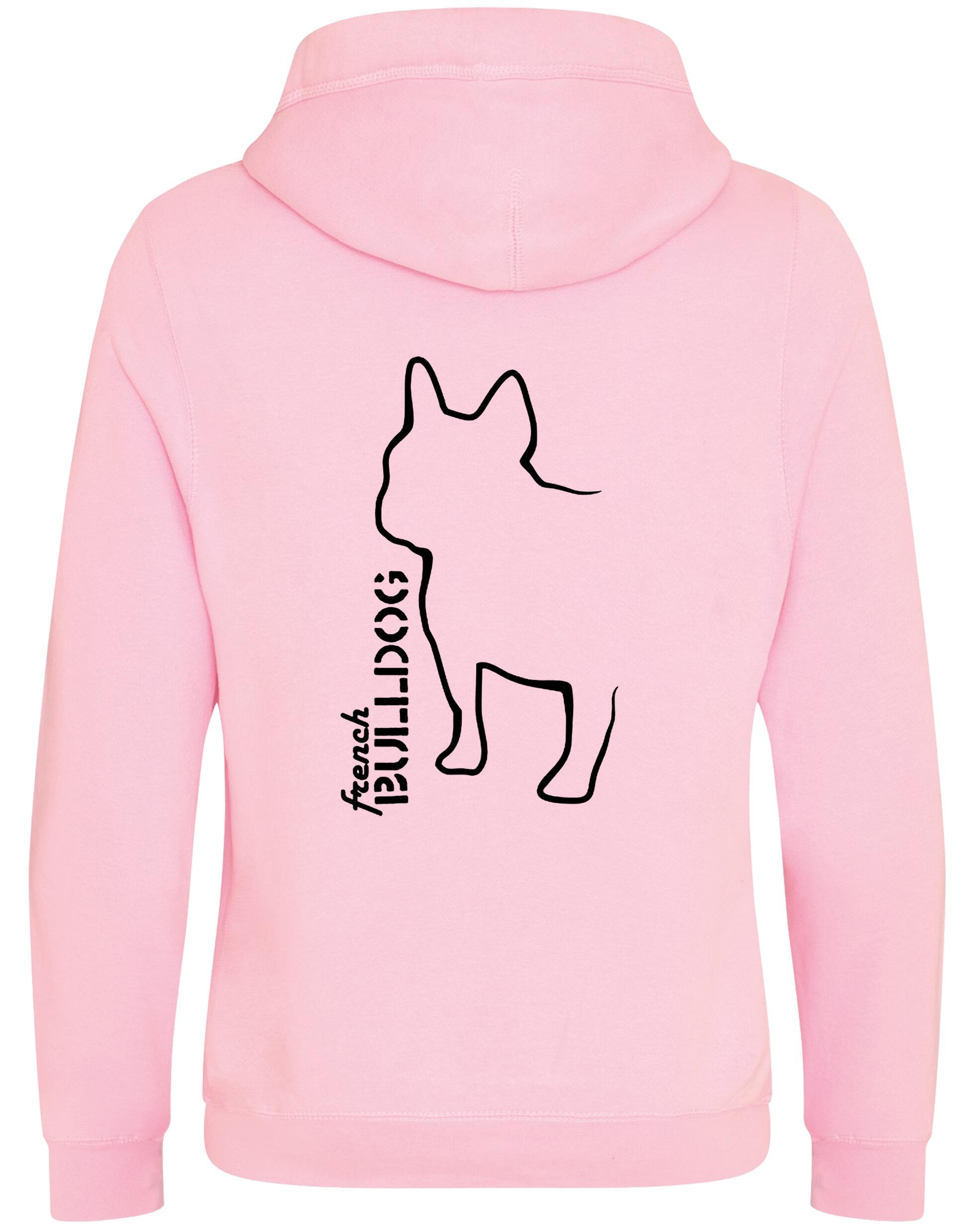 French Bulldog (Outline) Unisex Crossneck Pullover Hoodie – Stylish Comfort for Bulldog Enthusiasts