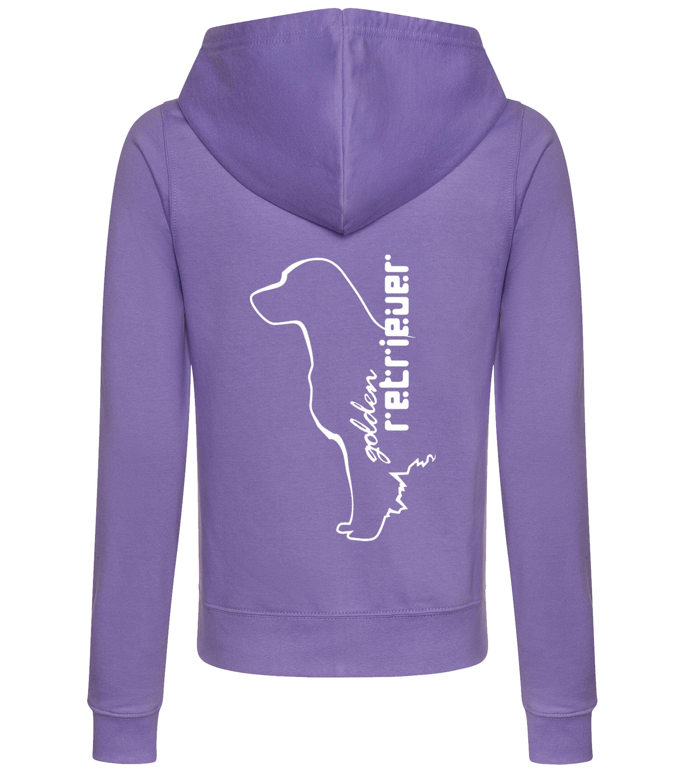 Women’s zipped hoodie featuring an exclusive Golden Retriever design, crafted from soft, breathable fabric with a flattering fit, cozy hood, and convenient full-zip closure, perfect for Golden Retriever enthusiasts.