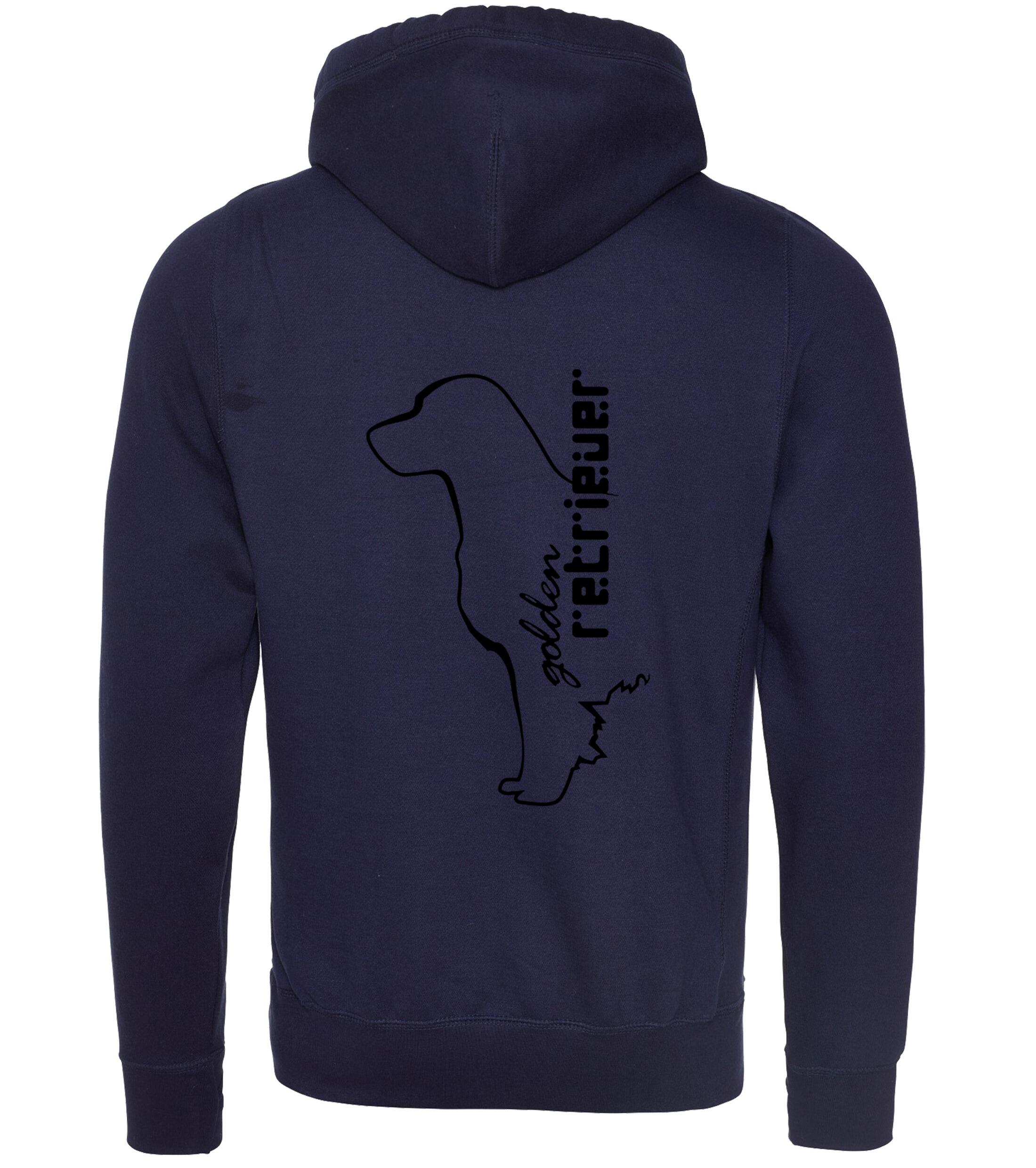 Golden Retriever crossneck pullover hoodie with a detailed breed design, heavy-blend fabric, brushed fleece interior, and a modern crossneck style, perfect for Golden Retriever enthusiasts.