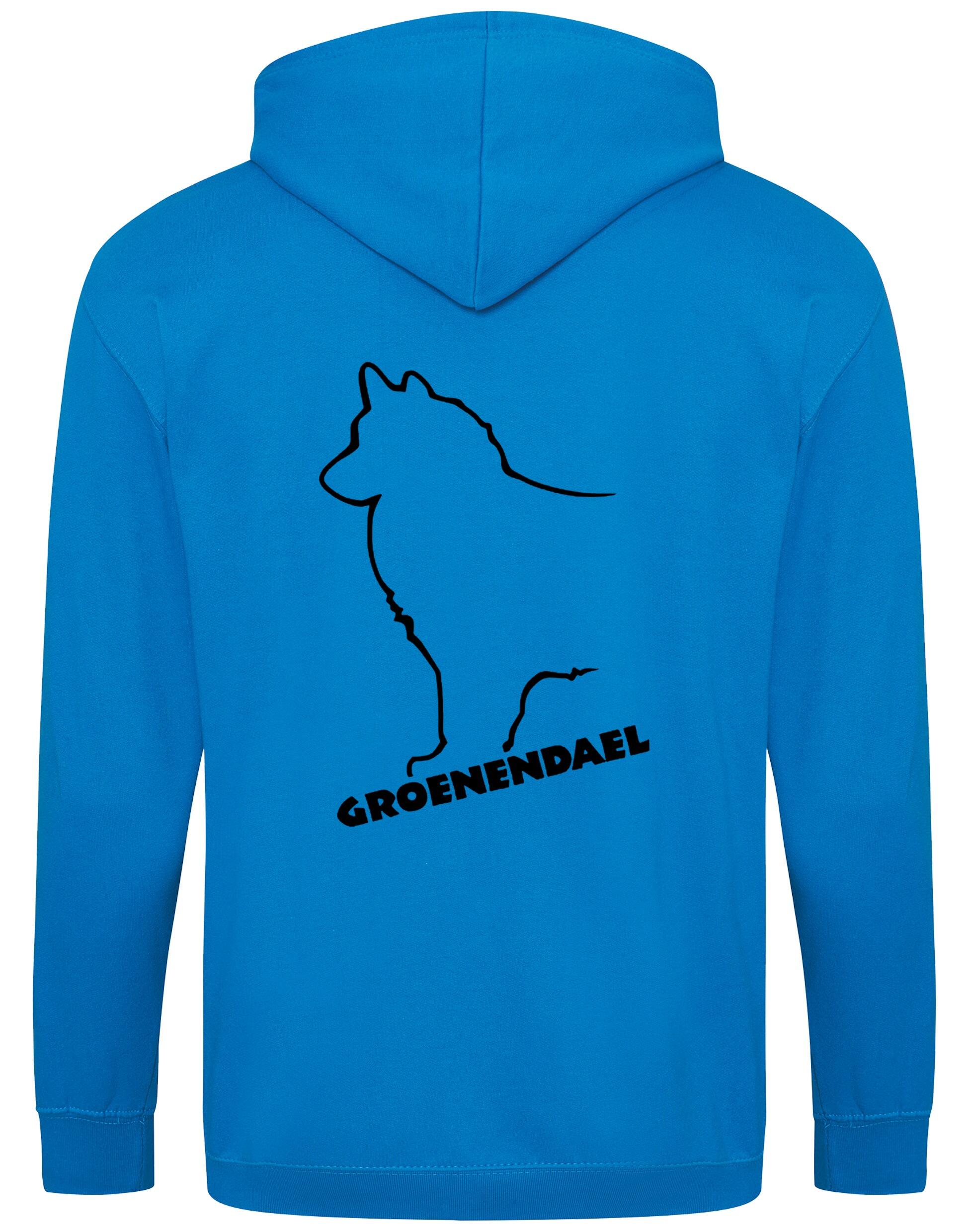 Groenendael Zipped Hoodie – Cozy fabric, full-zip design, and exclusive Groenendael breed graphic for proud owners.