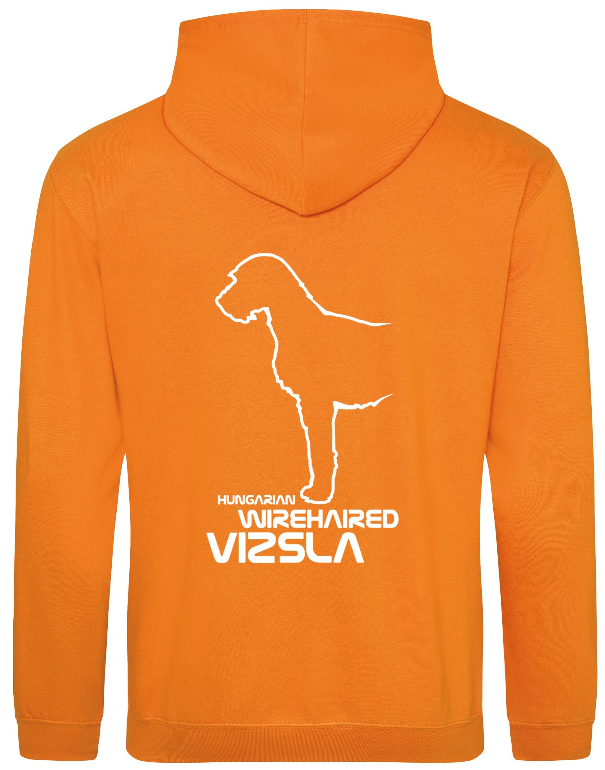 Hungarian Wirehaired Vizsla Design Pullover Hoodie with exclusive artwork, cozy fleece lining, and customizable options for breed lovers.