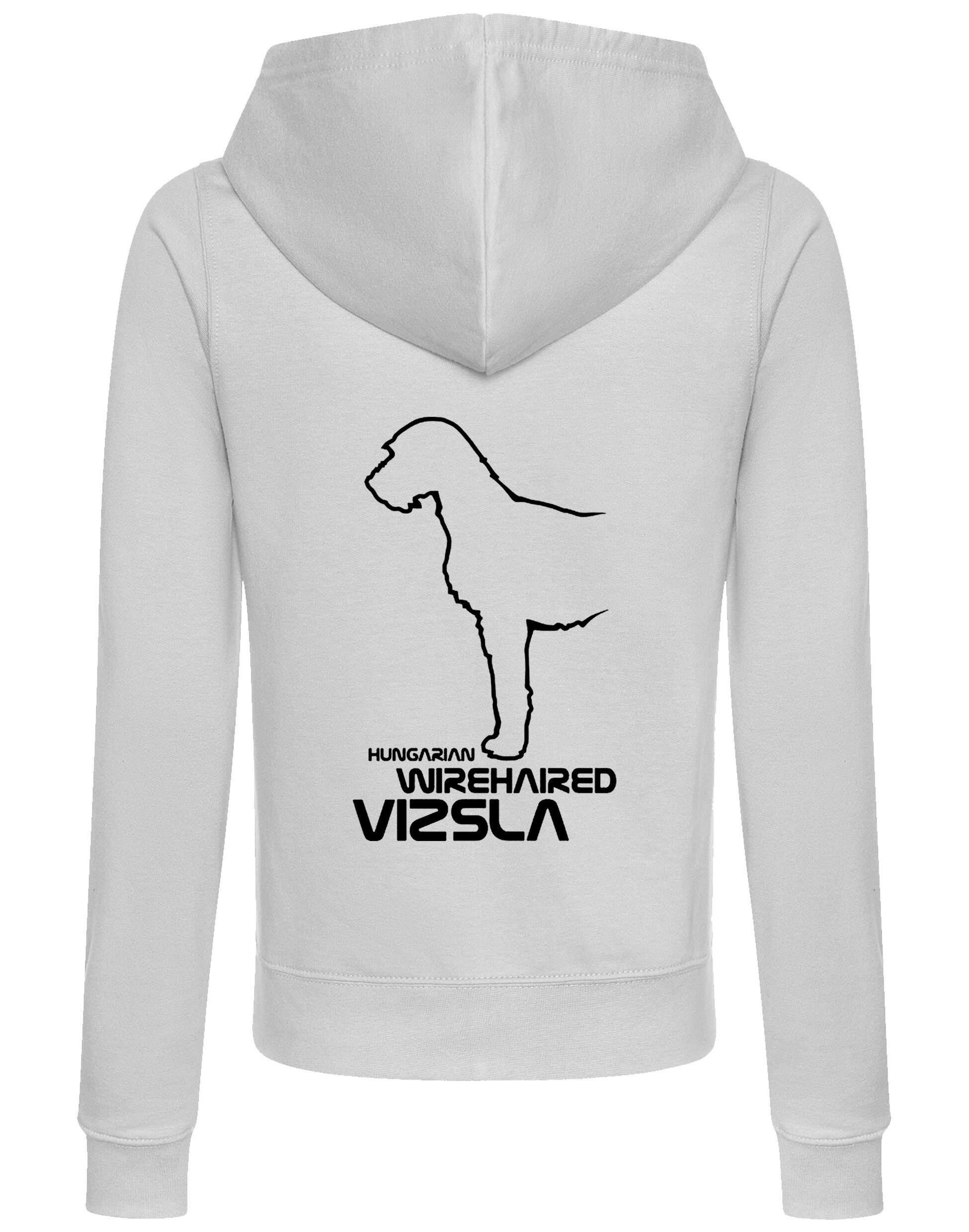 Hungarian Wirehaired Vizsla Women’s Zipped Hoodie with exclusive breed design, cozy hood, and functional pockets.
