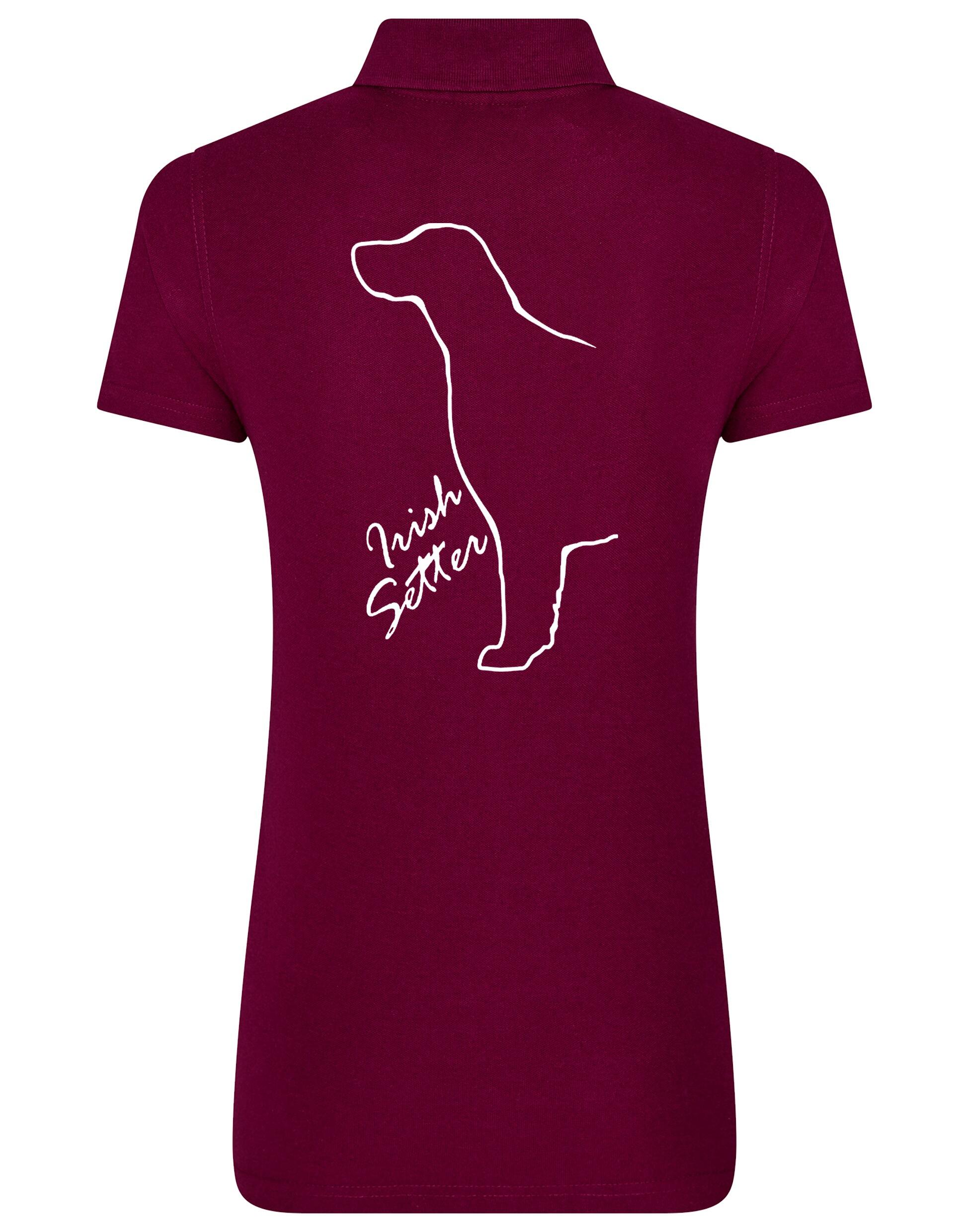 Irish Setter Women's Cotton Polo featuring exclusive breed design, crafted from soft and breathable cotton for all-day comfort.