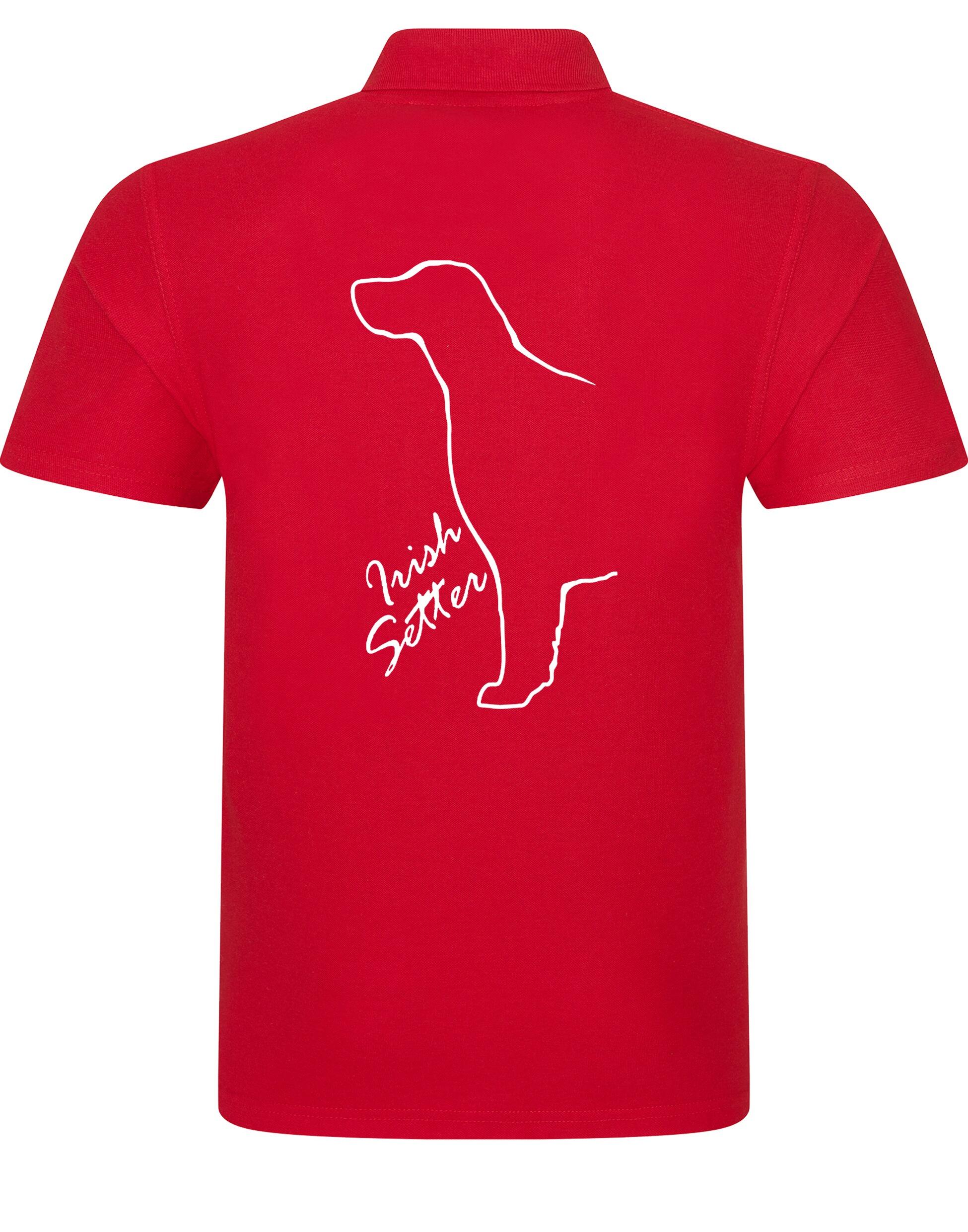 Irish Setter Unisex Cotton Polo with exclusive breed design, offering comfort and style for all-day wear.