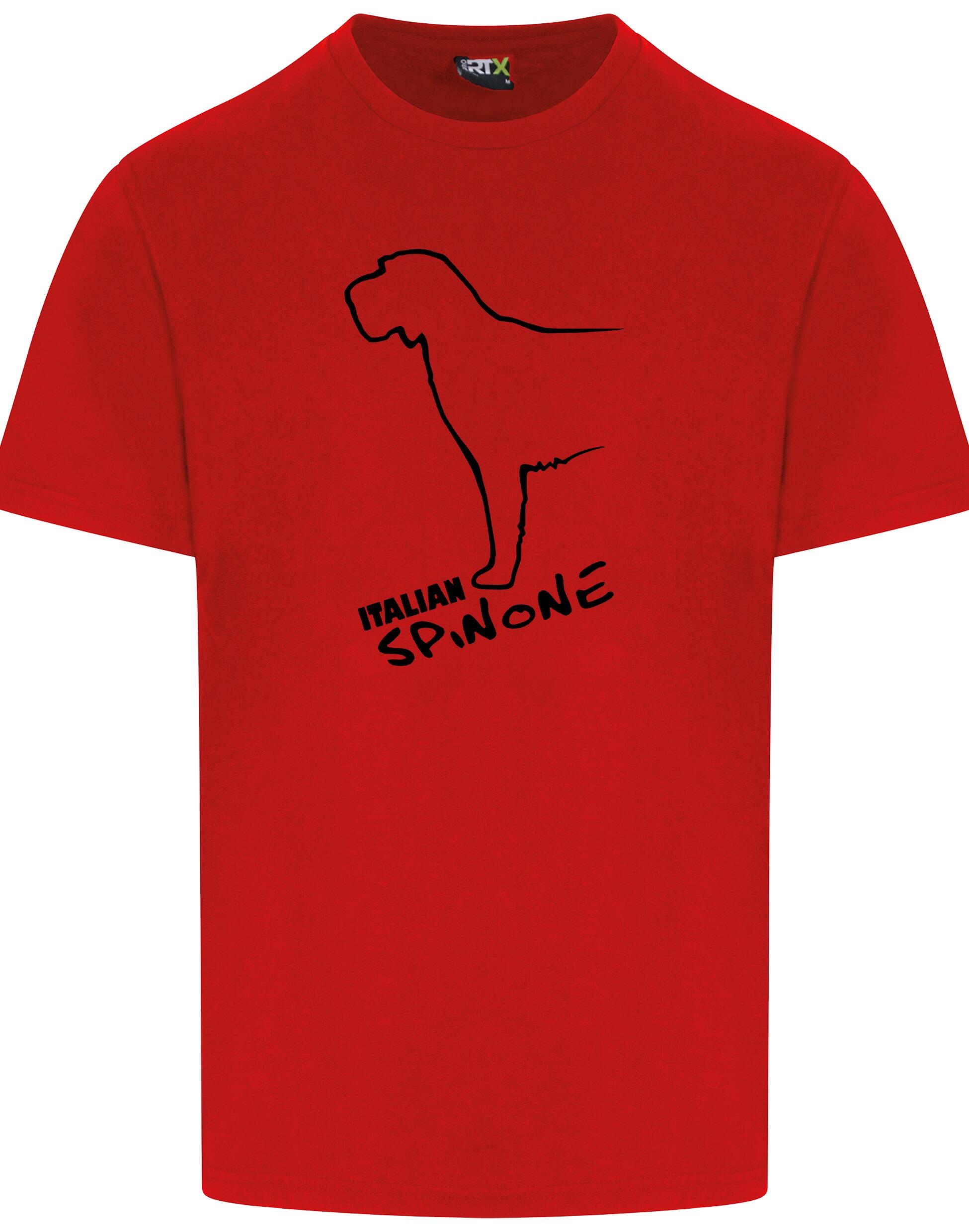 Unisex Italian Spinone Roundneck T-shirt with exclusive breed artwork, lightweight cotton fabric, and a relaxed fit for casual comfort and style.