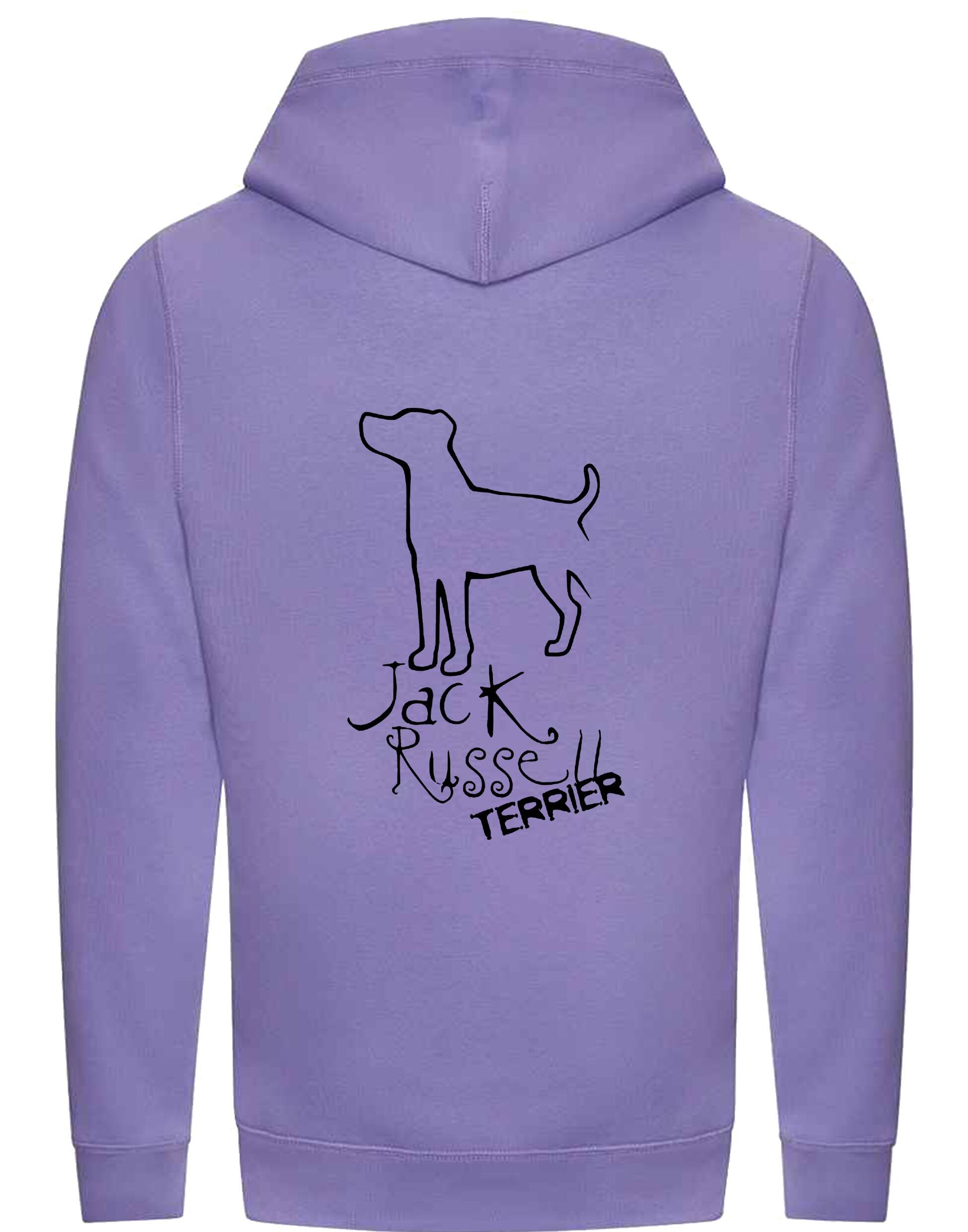 Jack Russell Terrier Crossneck Pullover Hoodie with exclusive breed artwork, cozy brushed fleece fabric, and a modern unisex design.