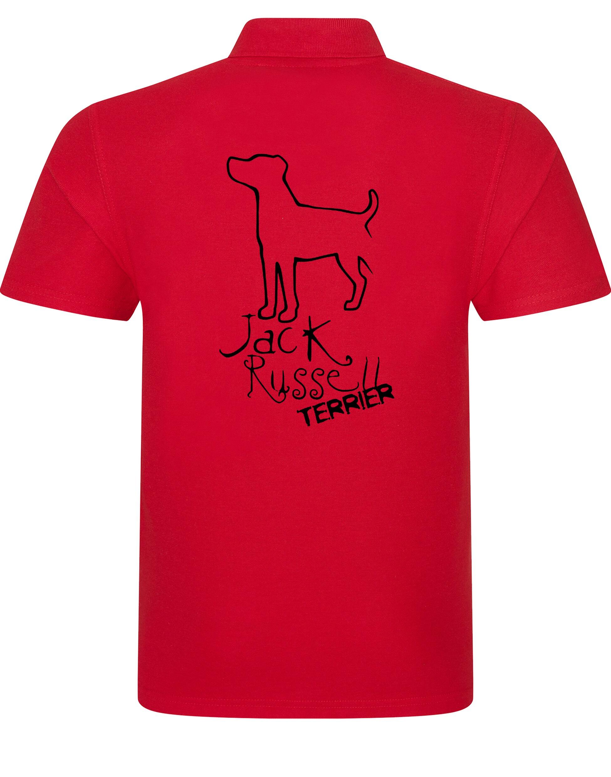 Unisex Cotton Polo featuring a vibrant Jack Russell Terrier design, crafted with breathable cotton fabric and relaxed for versatile all-day comfort.