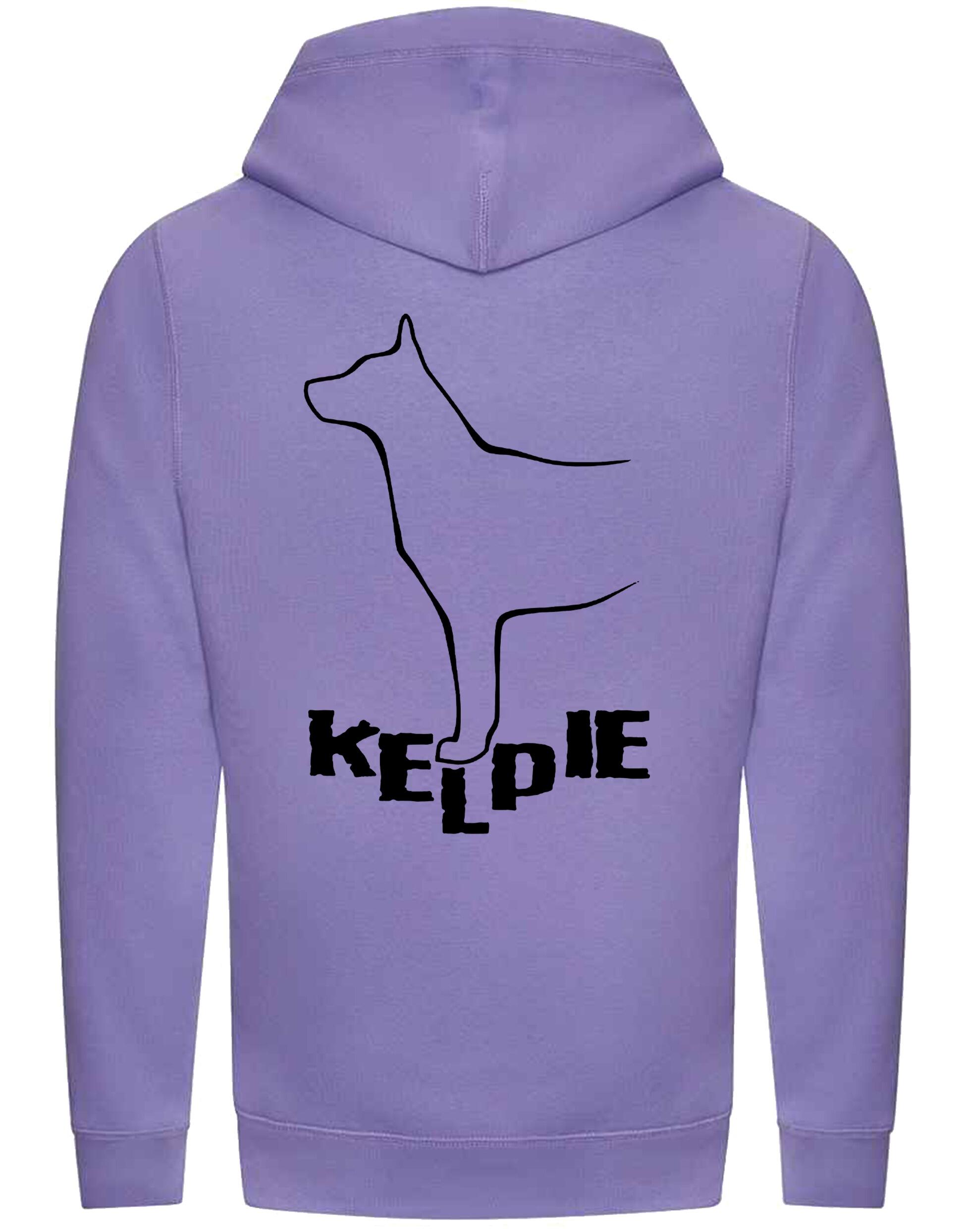 Kelpi Crossneck Pullover Hoodie with exclusive breed-inspired artwork, modern design, and cozy brushed fleece fabric for comfort and style.