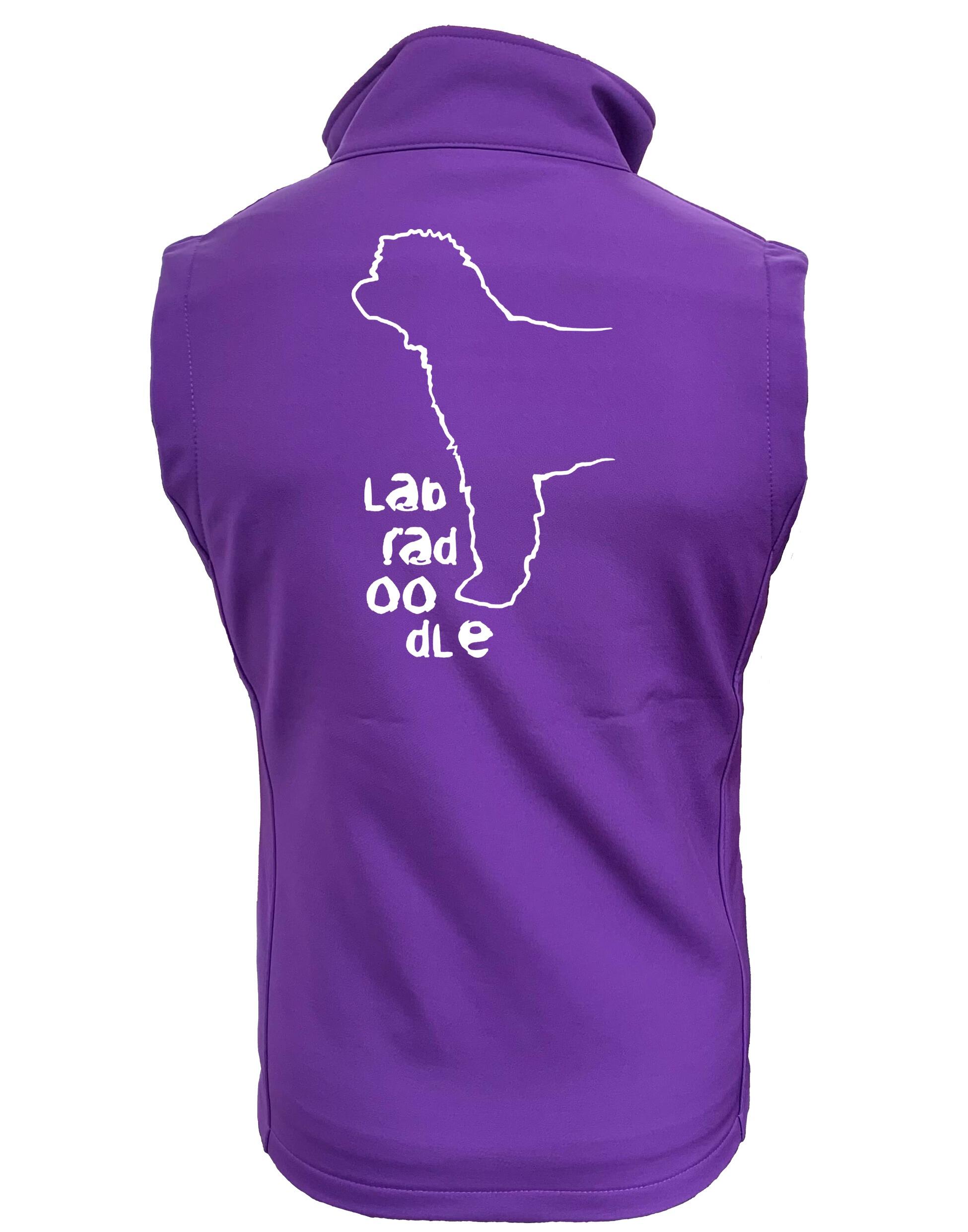 Unisex Softshell Jacket featuring exclusive Labradoodle design, fleece lining, and water-resistant fabric for outdoor comfort and style.