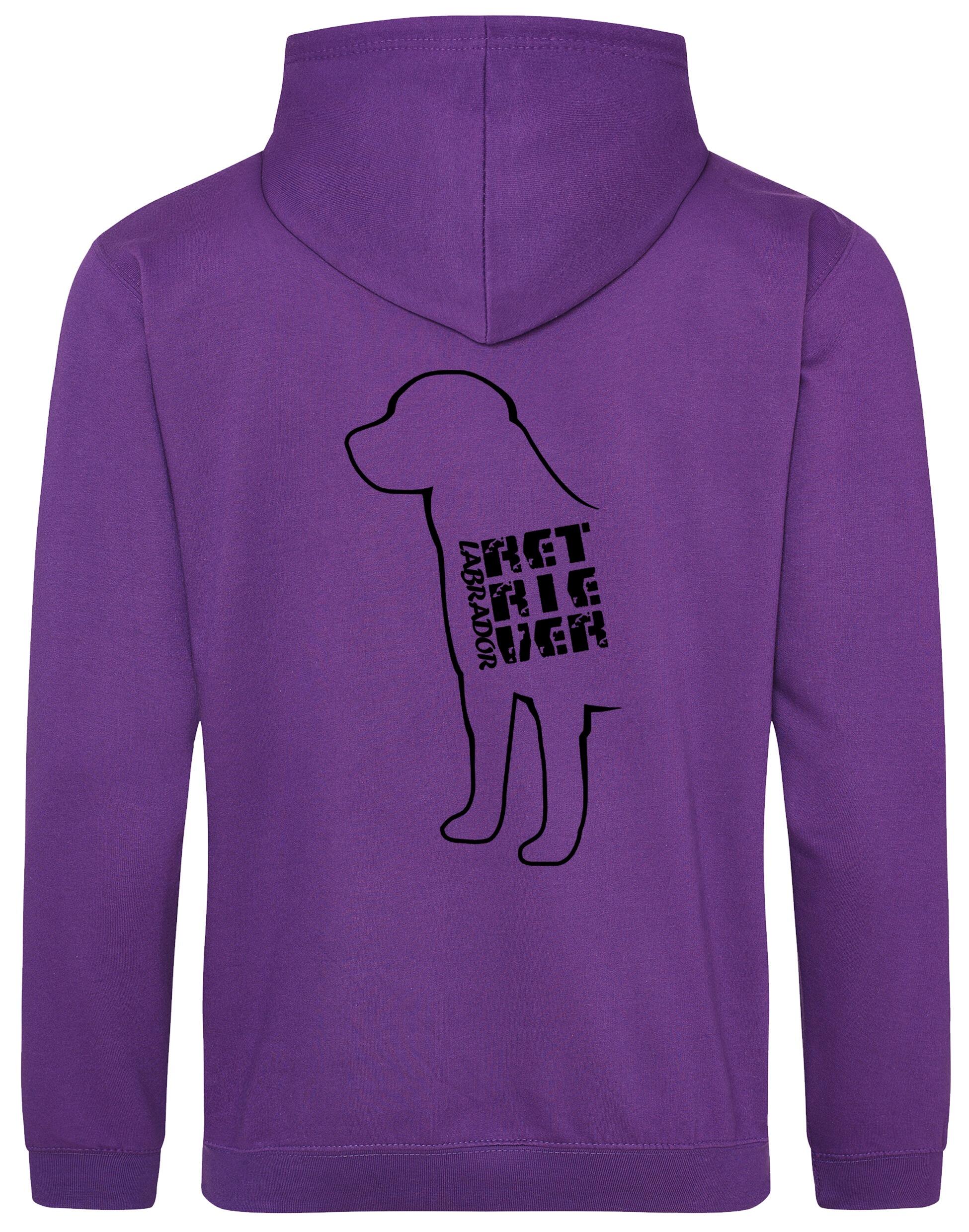 Pullover hoodie with exclusive Labrador Retriever artwork, featuring a brushed fleece interior, kangaroo pocket, and personalization options for ultimate comfort and style.