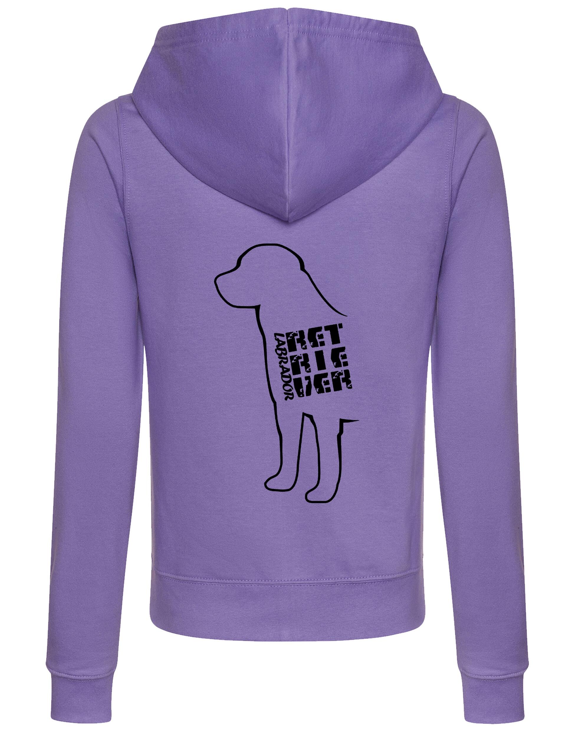 Women’s zipped hoodie with exclusive Labrador Retriever artwork, featuring a soft, breathable fabric, flattering fit, and practical details like a full-zip closure, hood, and pockets.