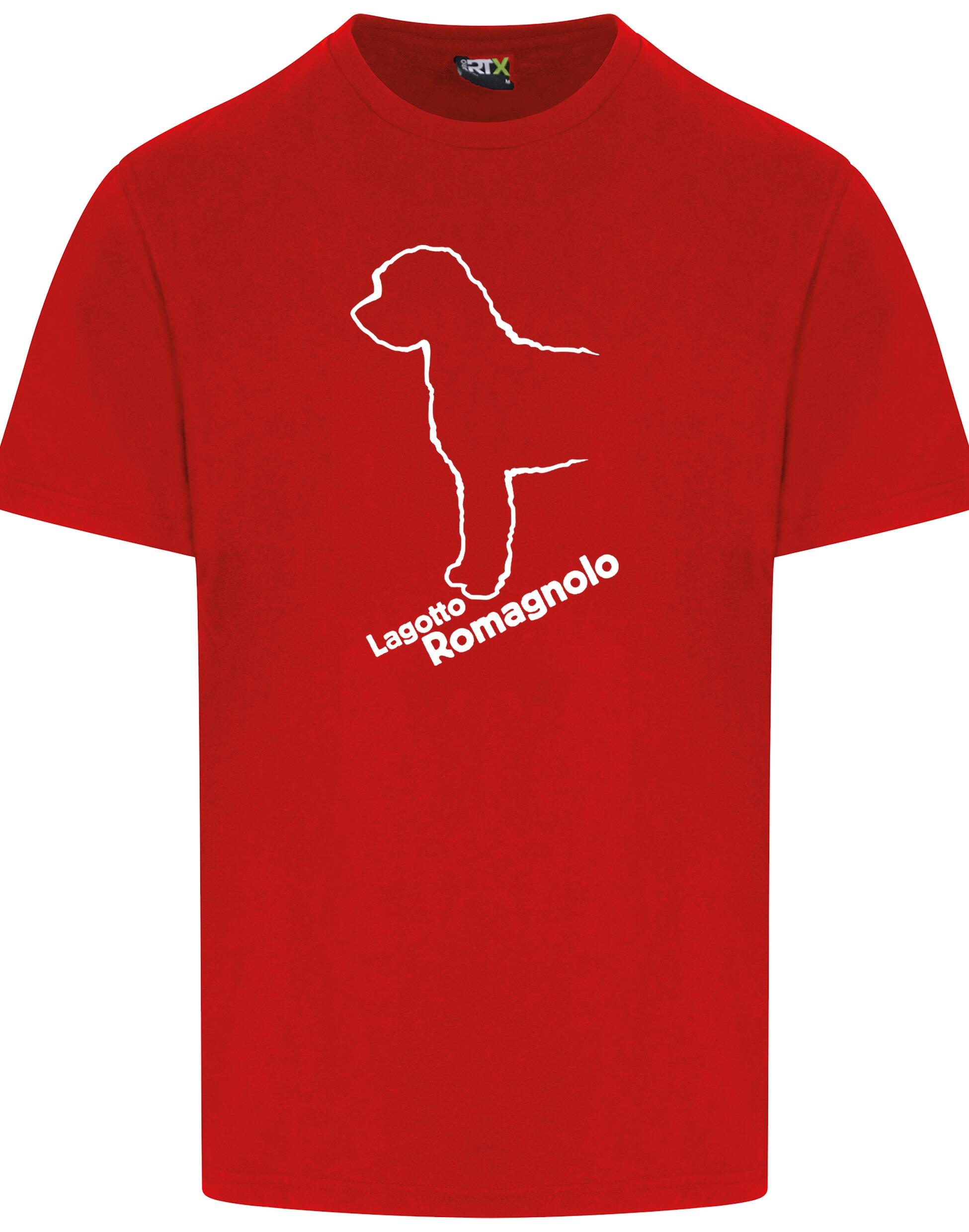 Lagotto Romagnolo Unisex Roundneck T-shirt featuring exclusive breed artwork, soft cotton fabric, and a relaxed fit.