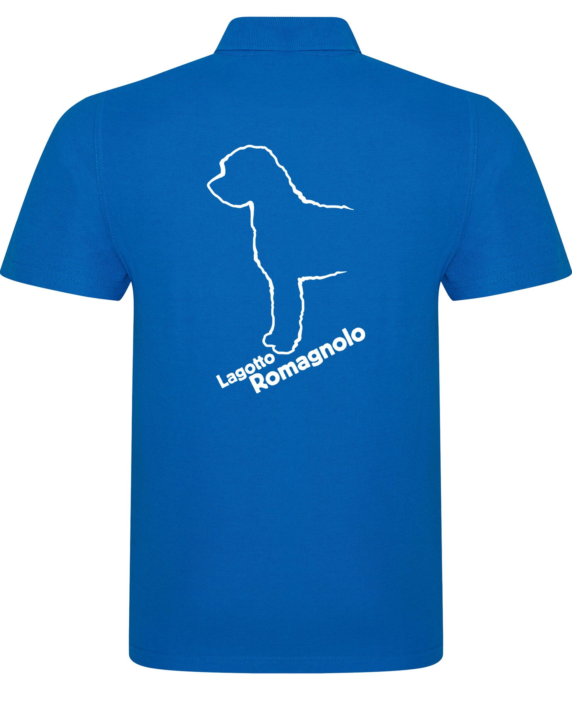 Unisex Cotton Polo with Lagotto Romagnolo design featuring vibrant breed artwork and a relaxed fit.