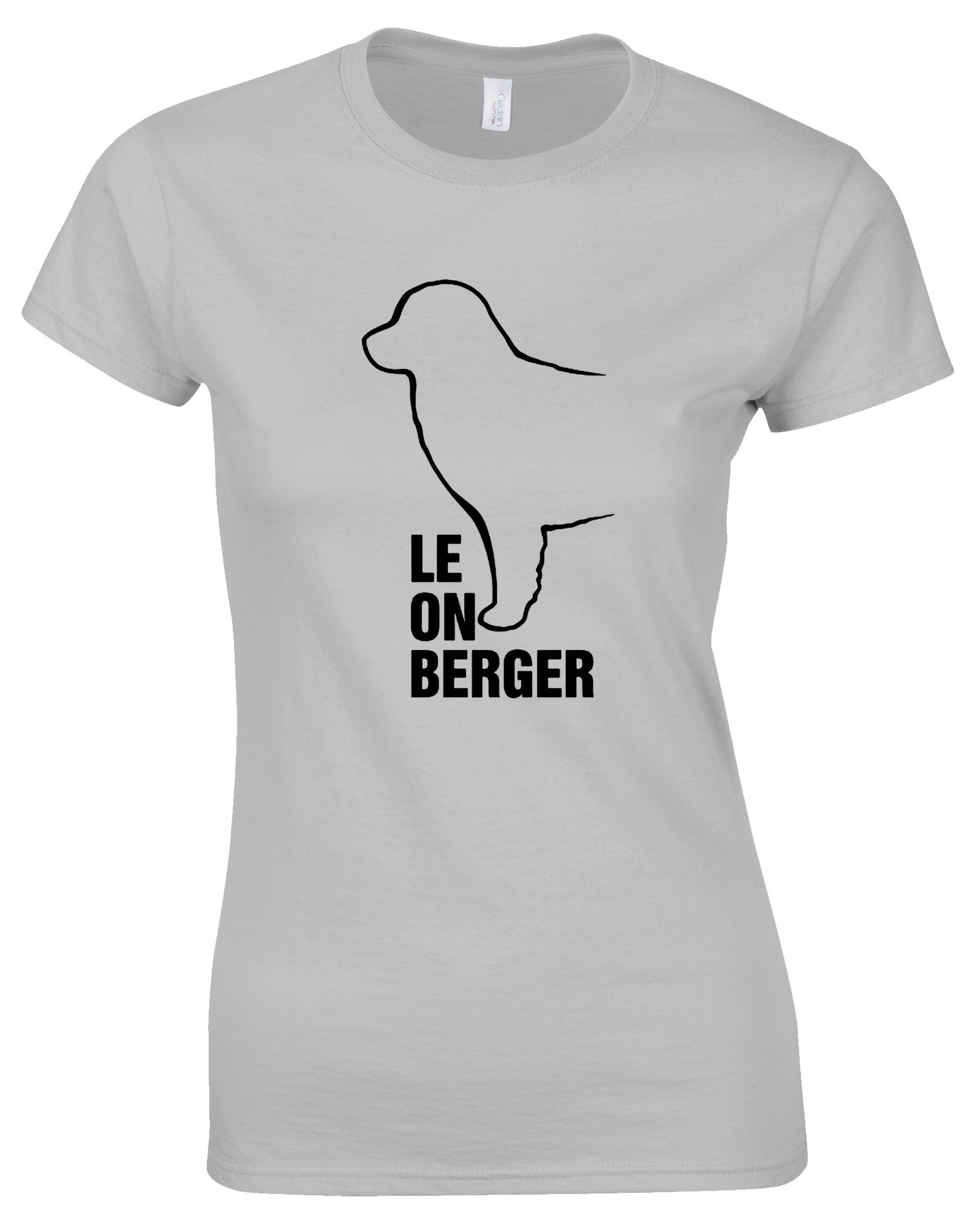 Leonberger Female Roundneck T-shirt with exclusive breed design, soft cotton fabric, and flattering fit.
