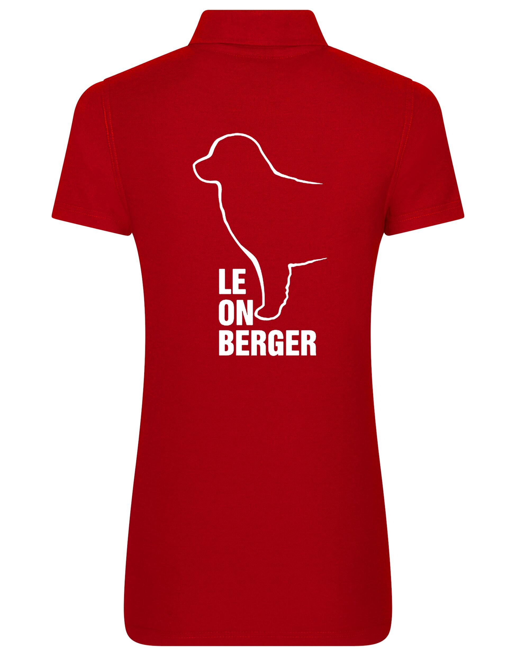 Leonberger Women’s Cotton Polo with breed design on the back, lightweight cotton fabric, and feminine fit.
