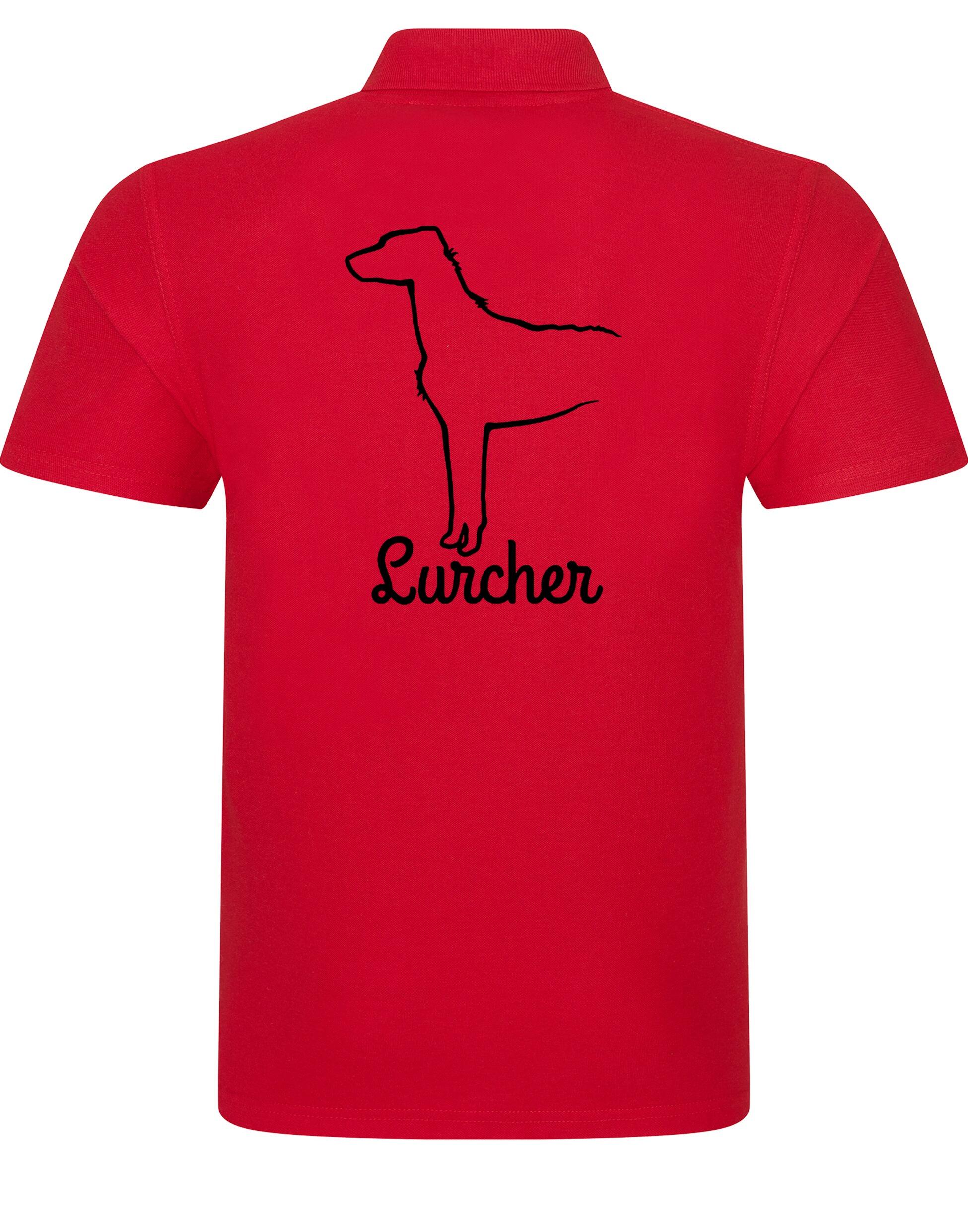Lurcher Unisex Cotton Polo featuring exclusive breed design and soft cotton fabric.