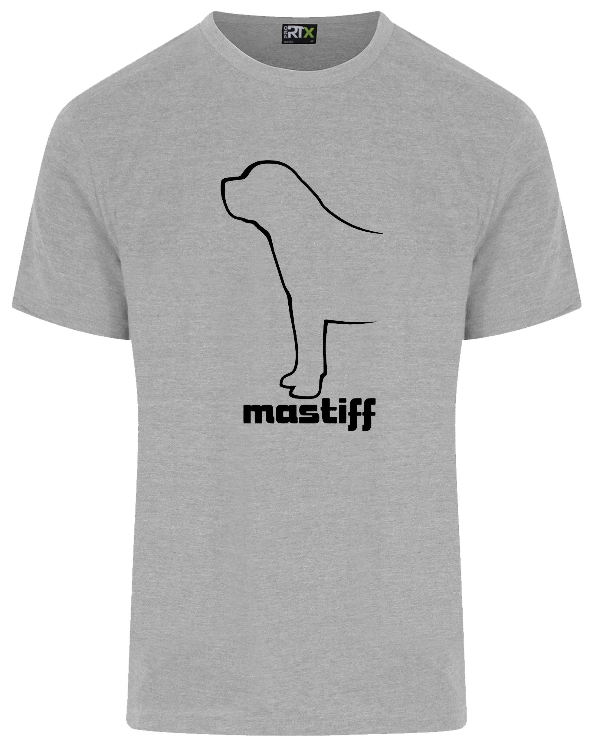 Mastiff Roundneck T-shirt featuring exclusive breed artwork, made from premium cotton for comfort and style.