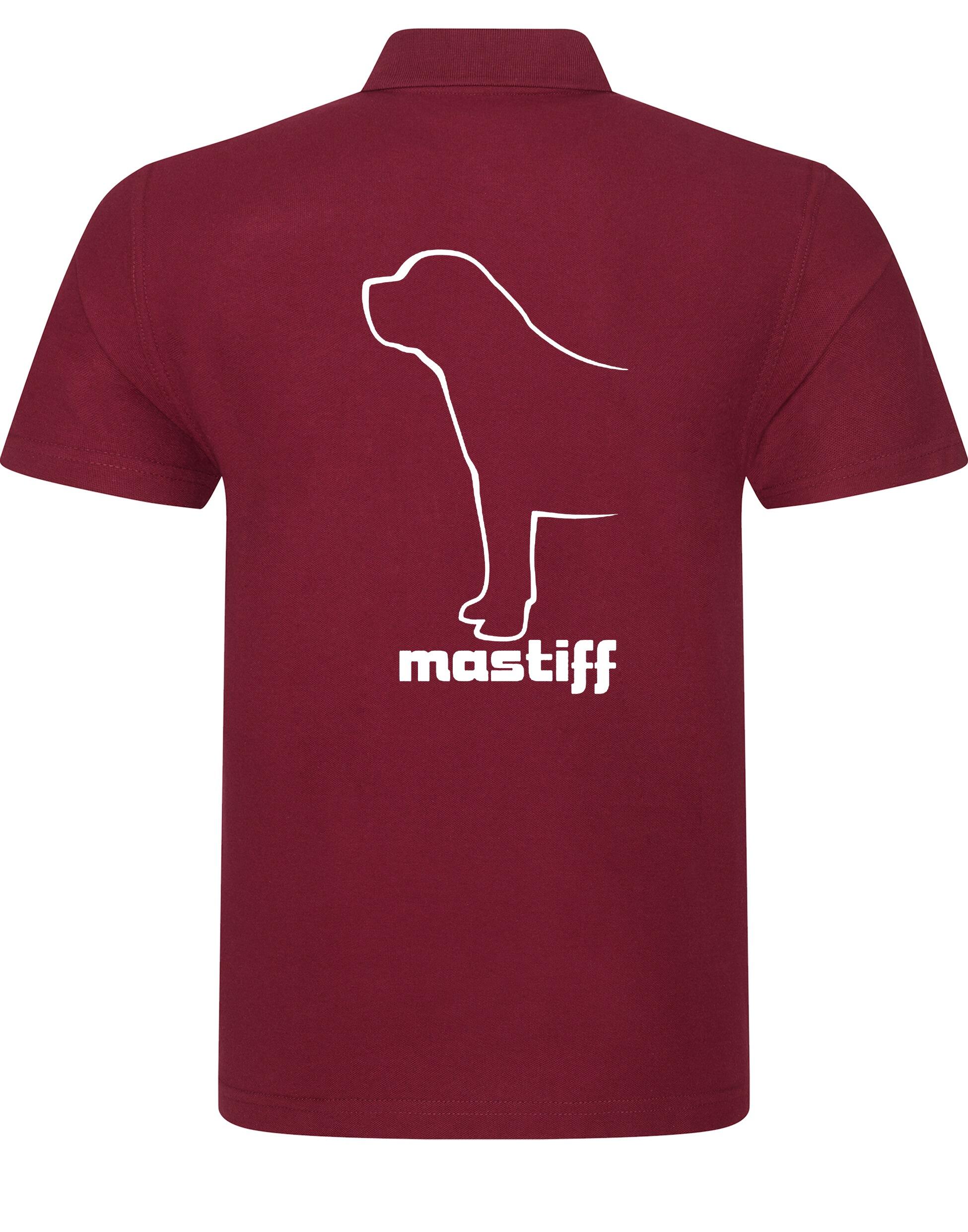 Mastiff Unisex Cotton Polo featuring exclusive breed artwork, crafted from lightweight breathable cotton for comfort and style.