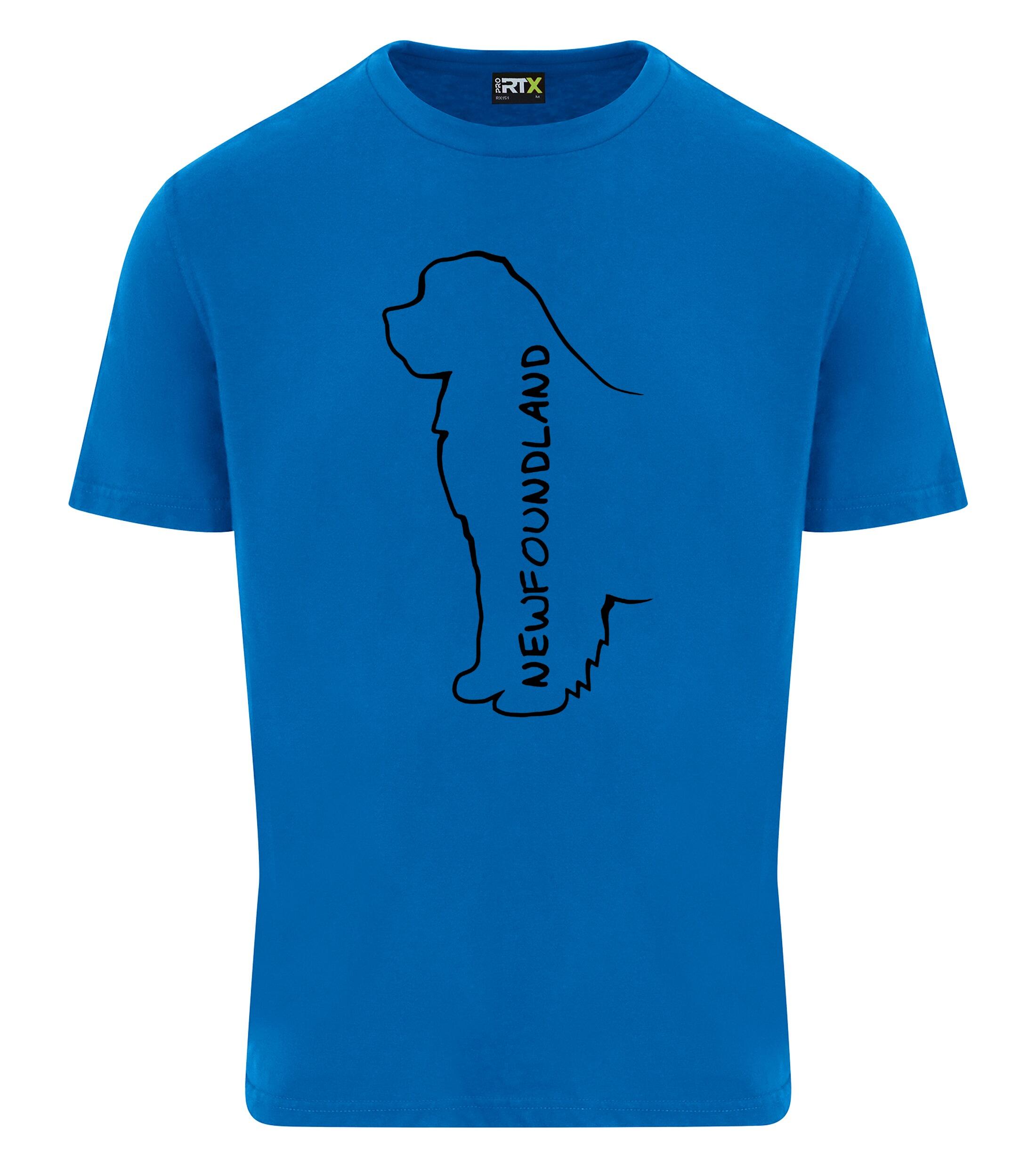 Unisex Roundneck T-shirt featuring exclusive Newfoundland dog breed design, crafted from soft, breathable premium cotton for all-day comfort and a relaxed fit, perfect for dog lovers and casual outings.