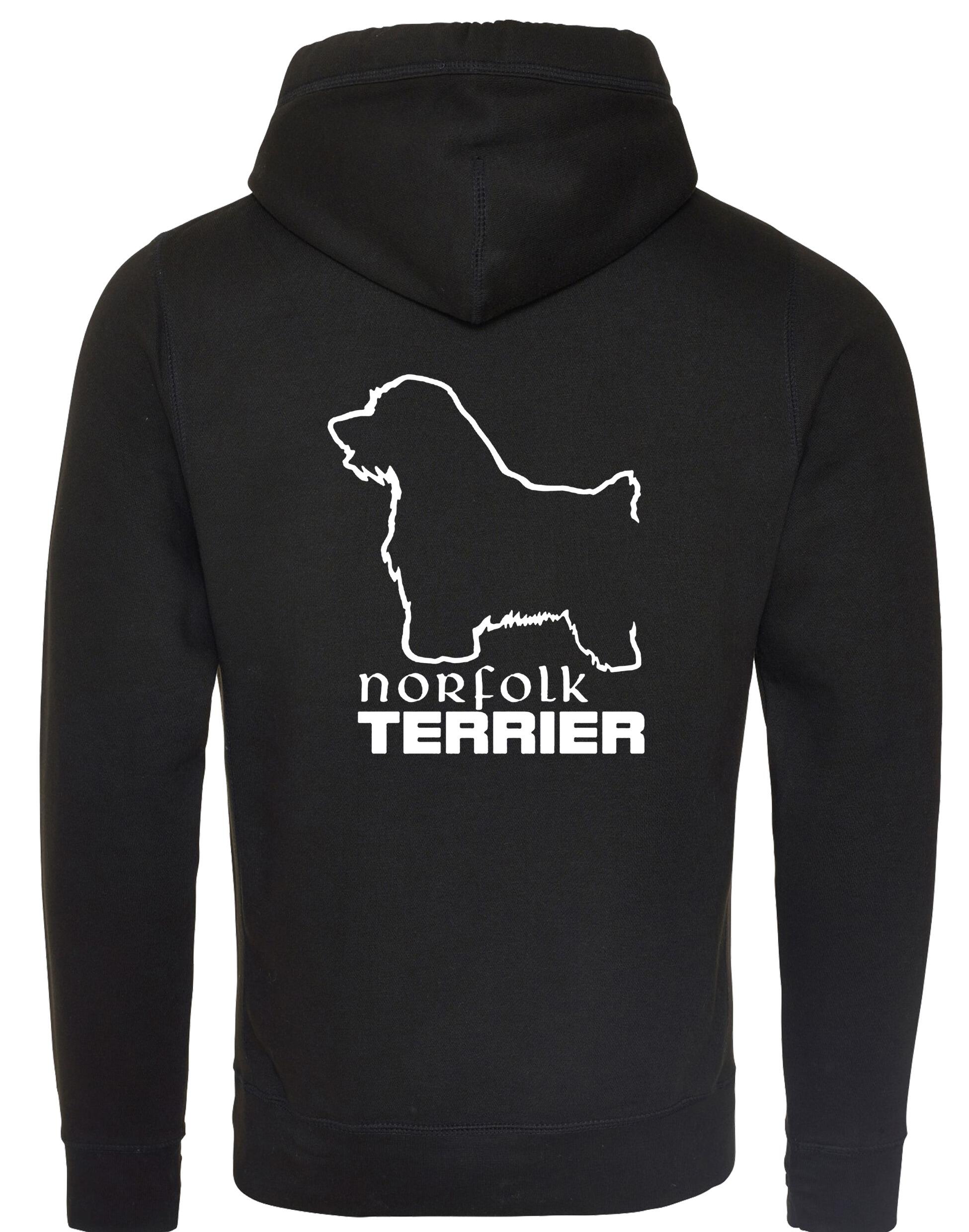 Norfolk Terrier Crossneck Pullover Hoodie featuring exclusive breed artwork, heavy-blend fleece, stylish crossneck design, kangaroo pocket, and ribbed cuffs. Perfect for Norfolk Terrier lovers seeking warmth, comfort, and modern style.