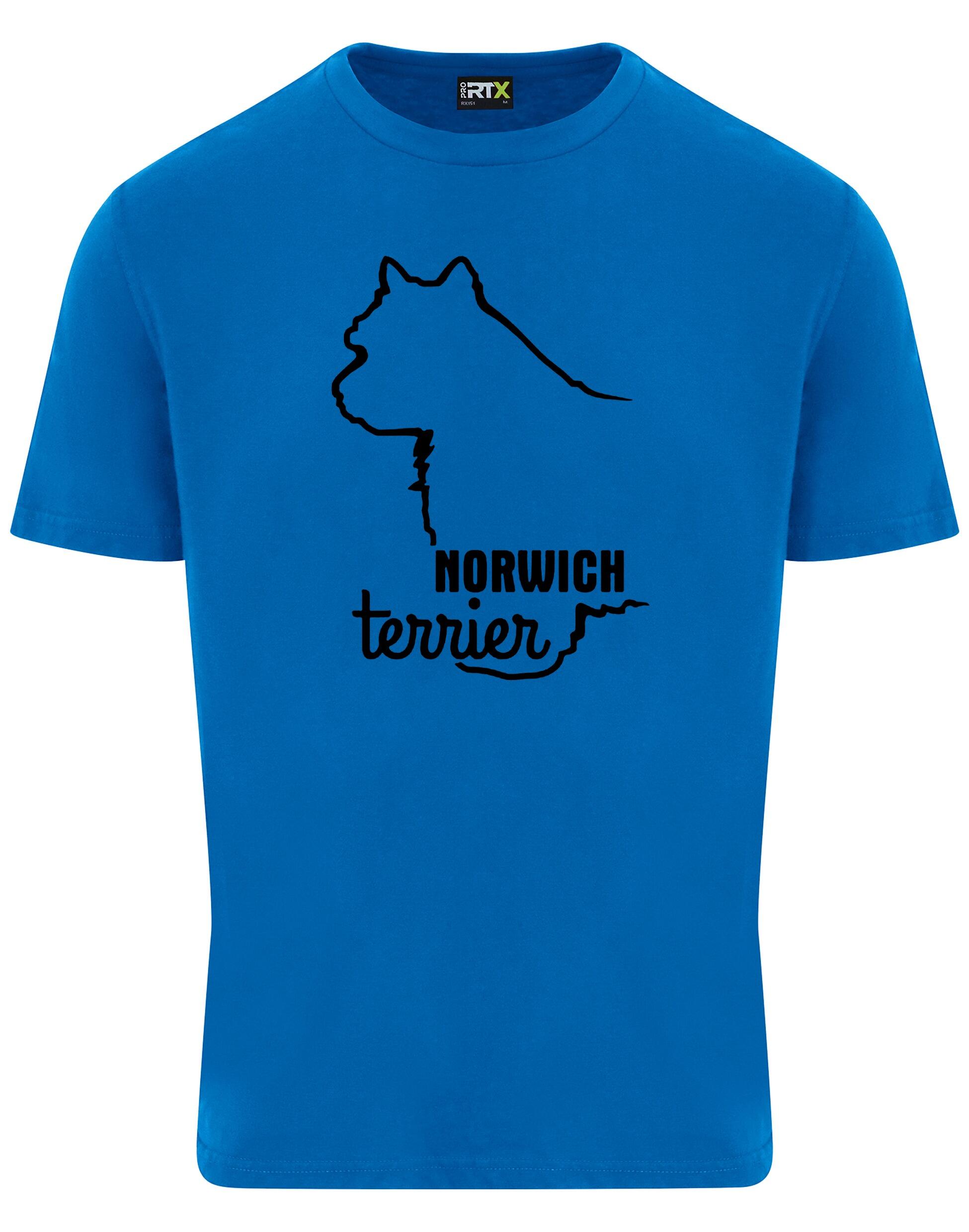 Norwich Terrier Unisex Roundneck T-shirt featuring exclusive breed artwork, soft cotton fabric, and a comfortable unisex fit. Designed for style, comfort, and Norwich Terrier lovers—perfect for dog walks, breed events, or casual wear.